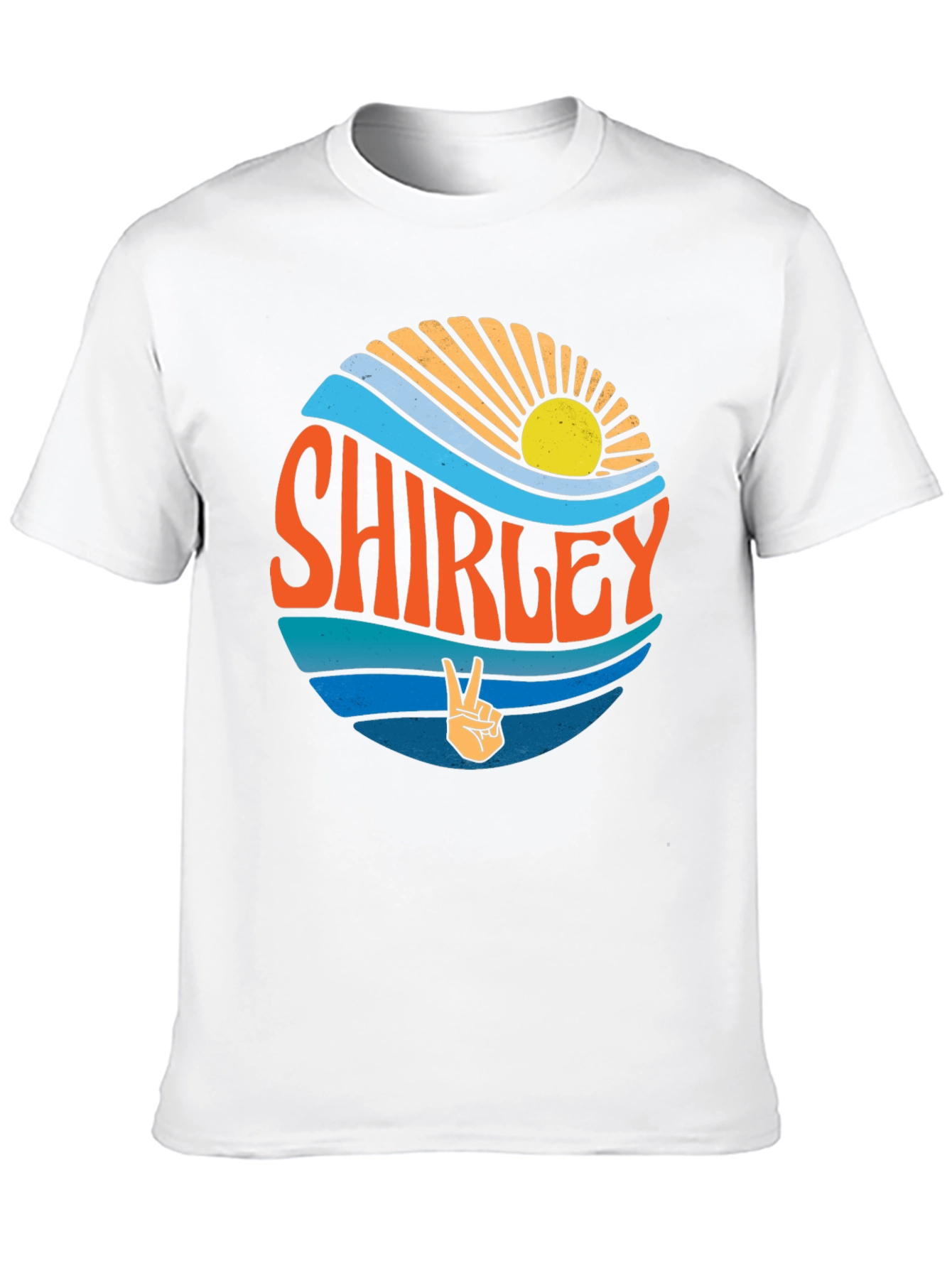 Shirley Retro Sun Peace Sign T-Shirt