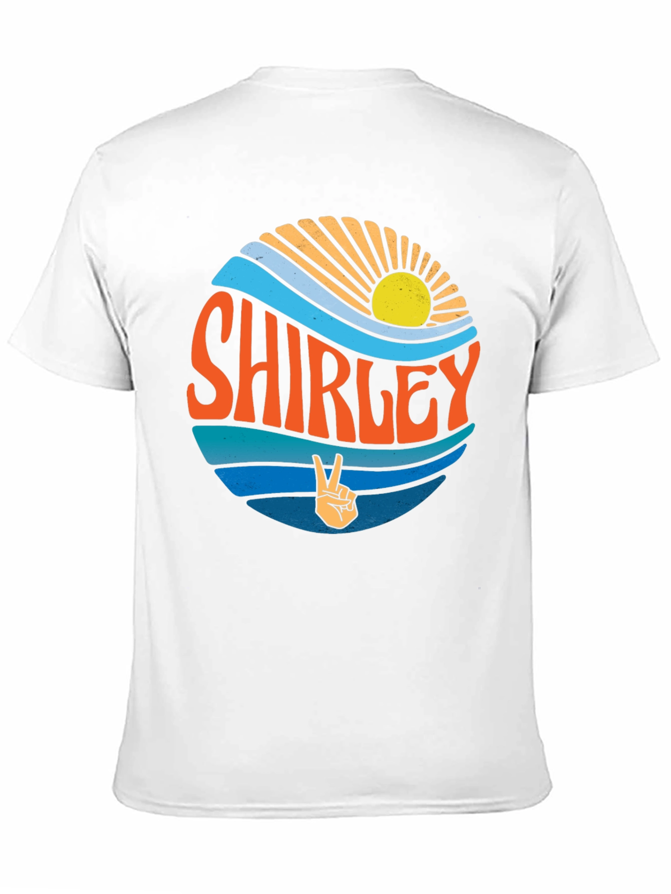Shirley Retro Sun Peace Sign T-Shirt
