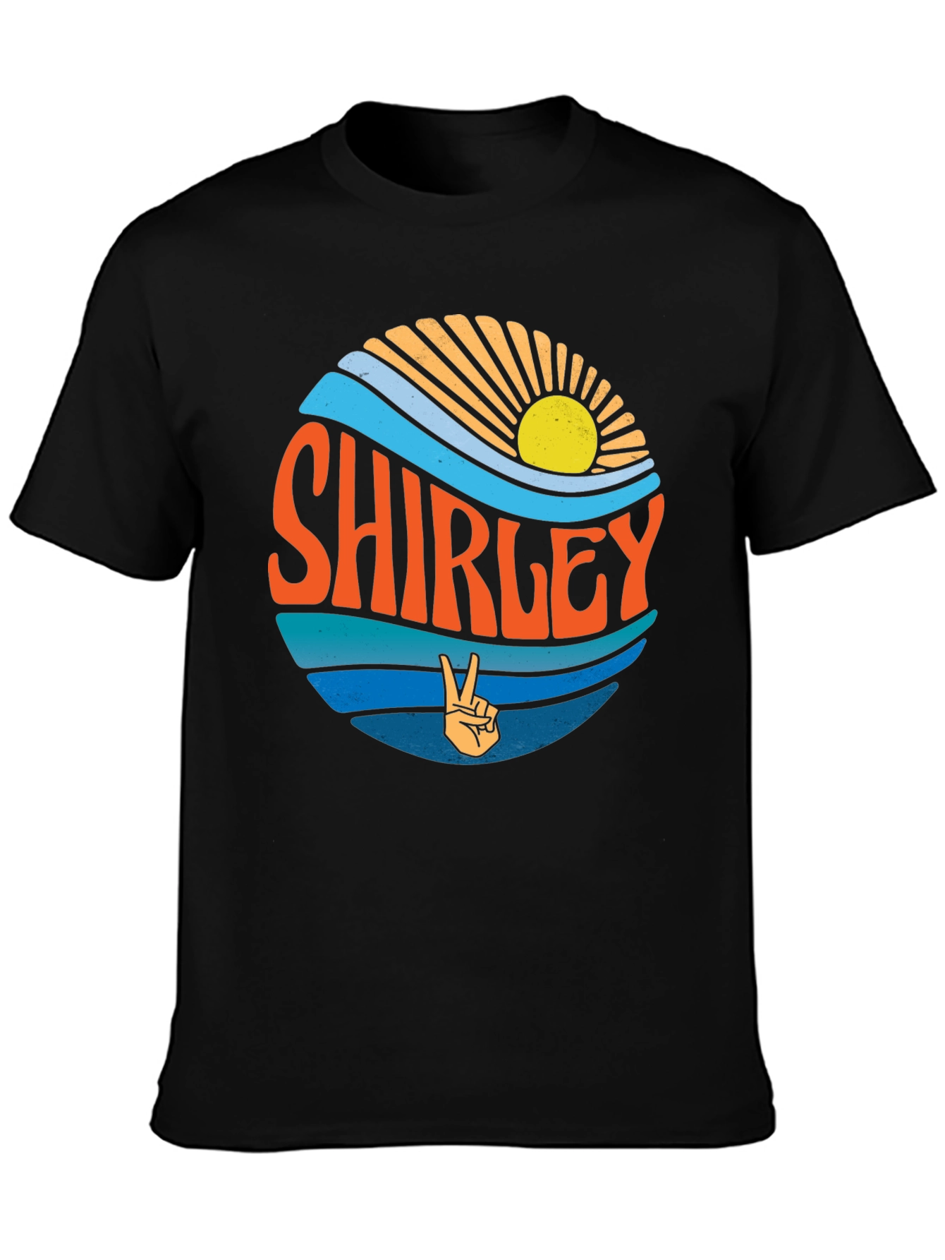 Shirley Retro Sun Peace Sign T-Shirt