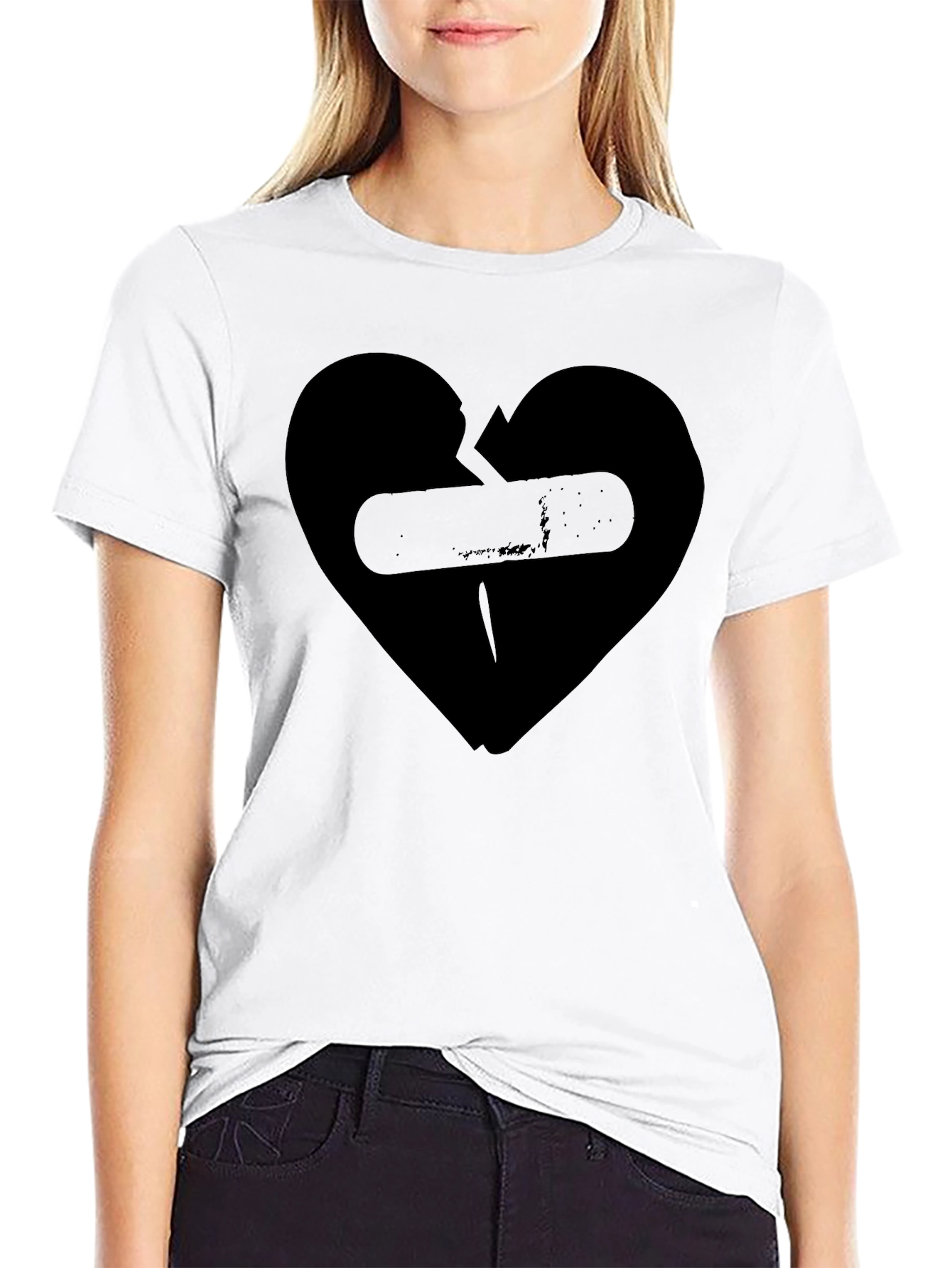 Broken Heart Healed with Bandage T-Shirt