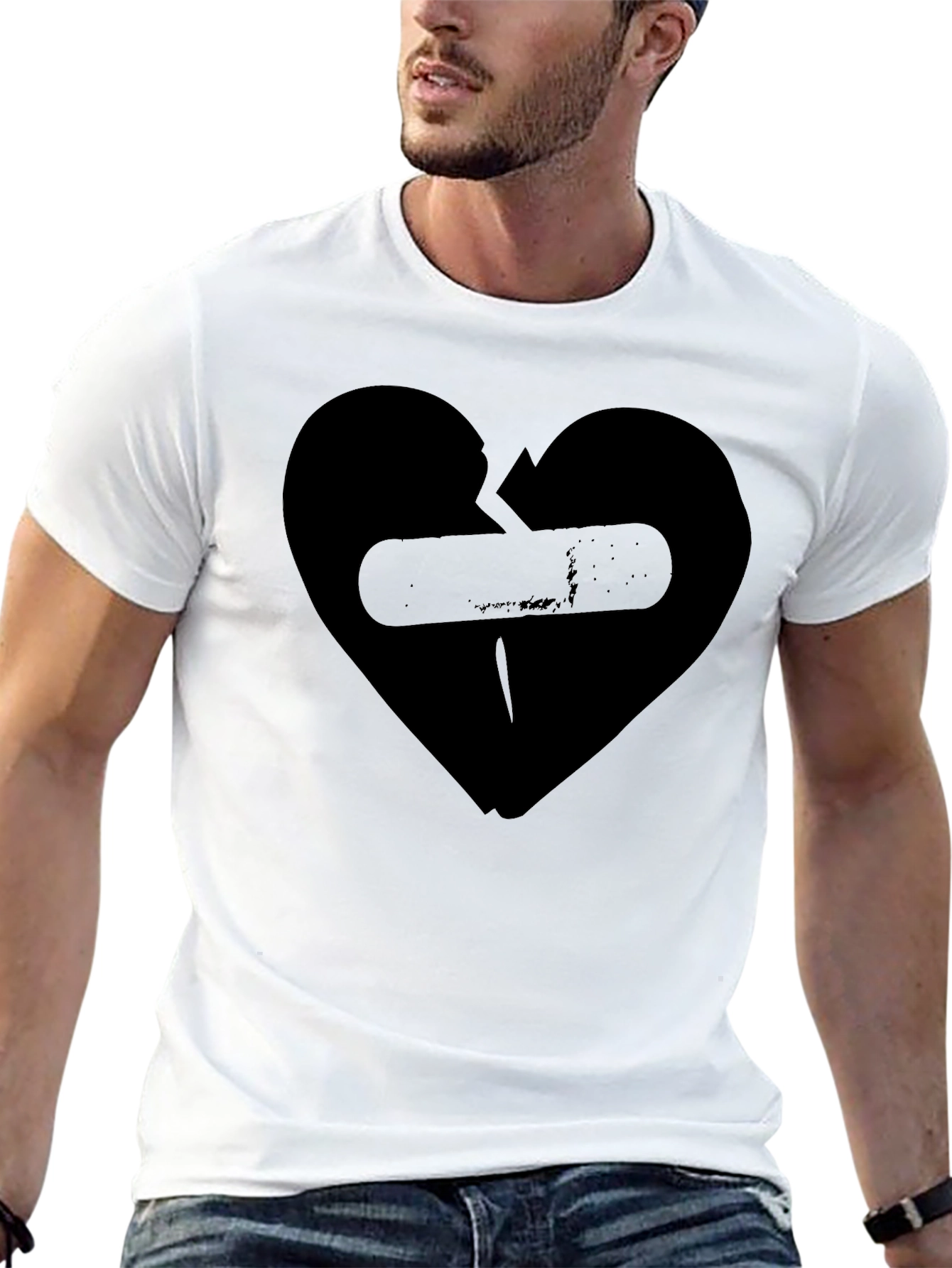 Broken Heart Healed with Bandage T-Shirt