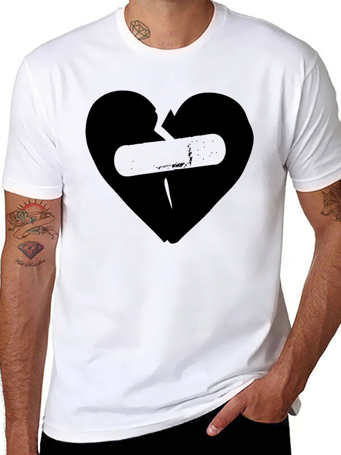 Broken Heart Healed with Bandage T-Shirt
