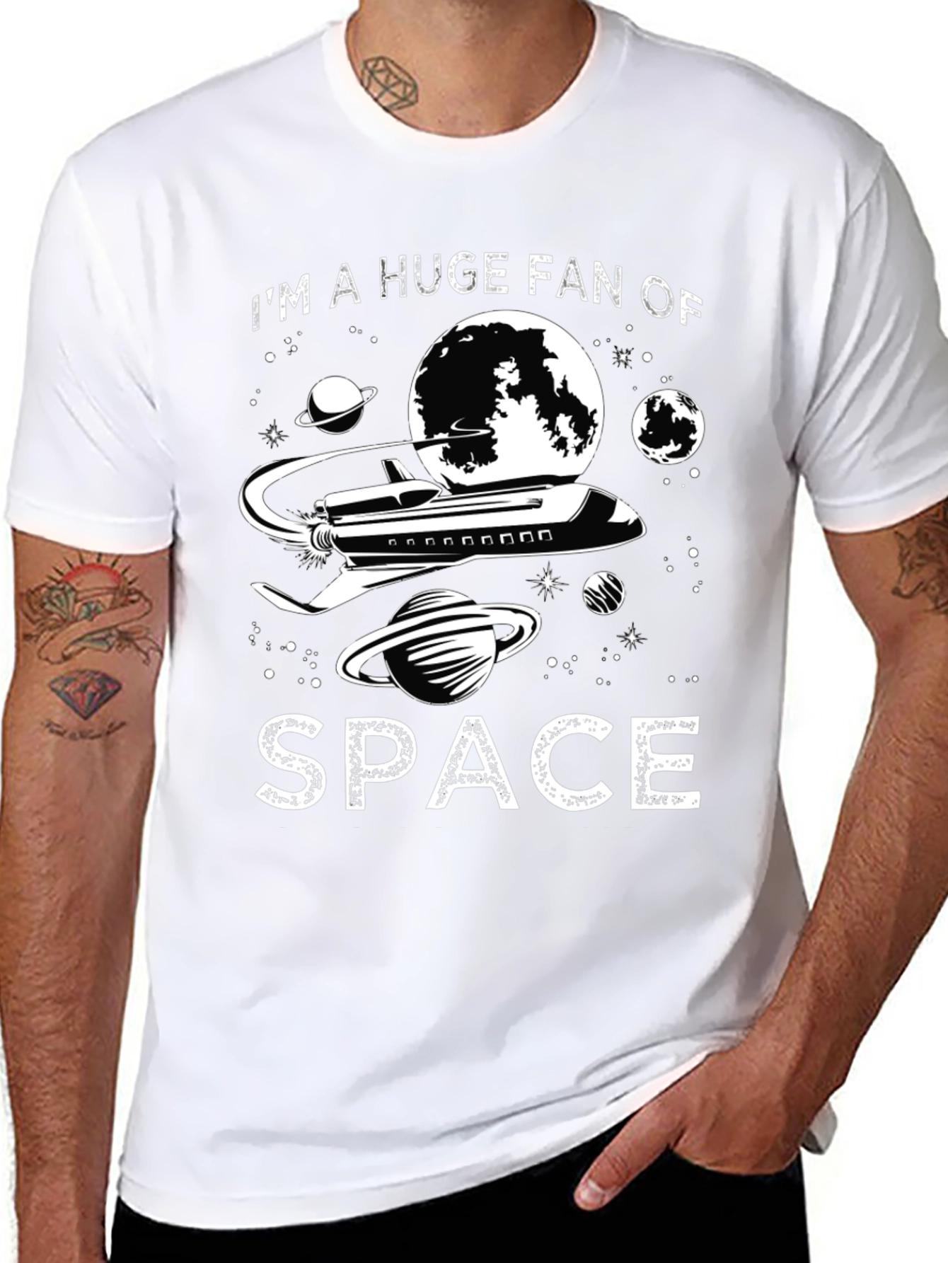 Im a Huge Fan of Space T-Shirt - Black