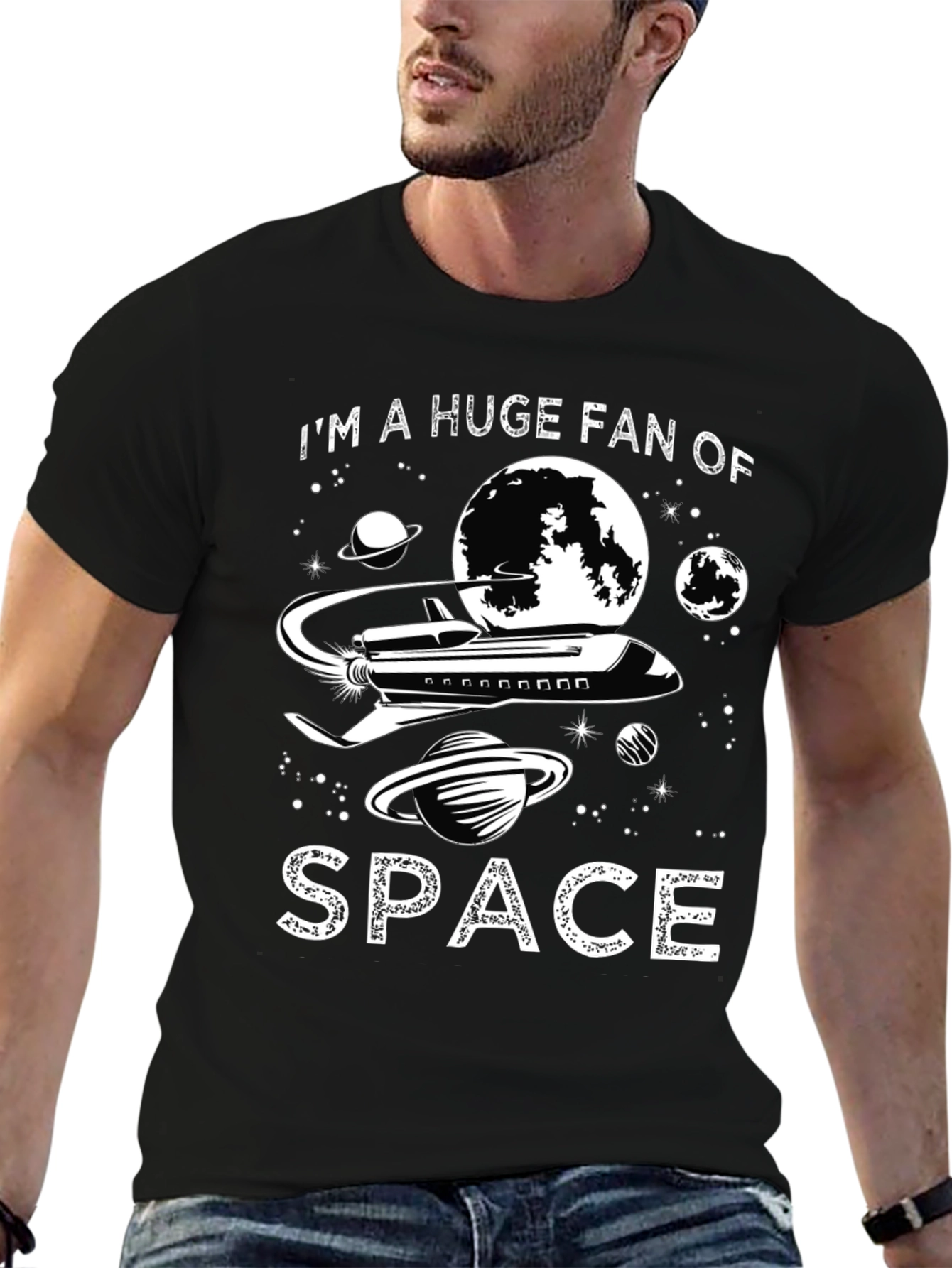 Im a Huge Fan of Space T-Shirt - Black