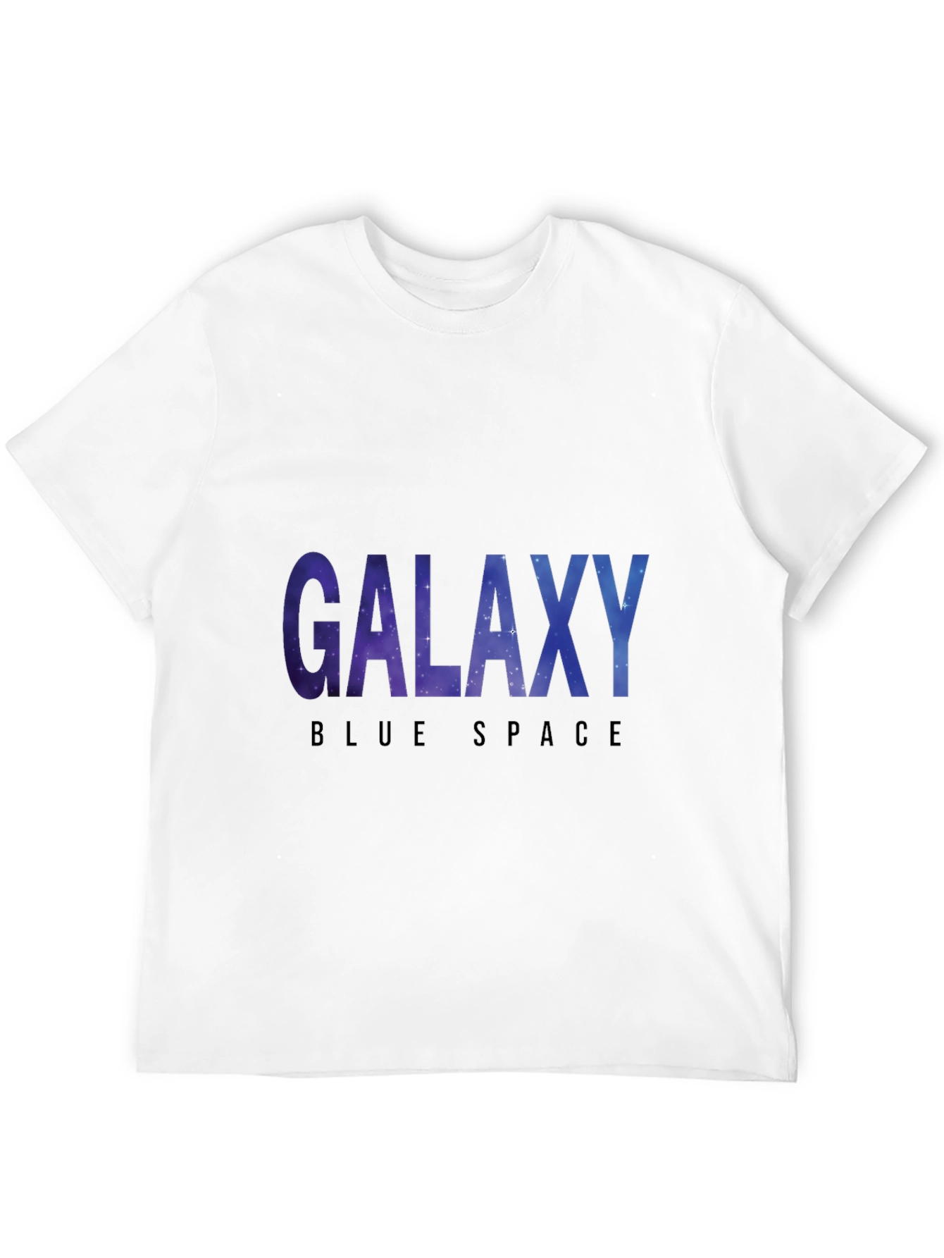 Galaxy Blue Space Black T-Shirt