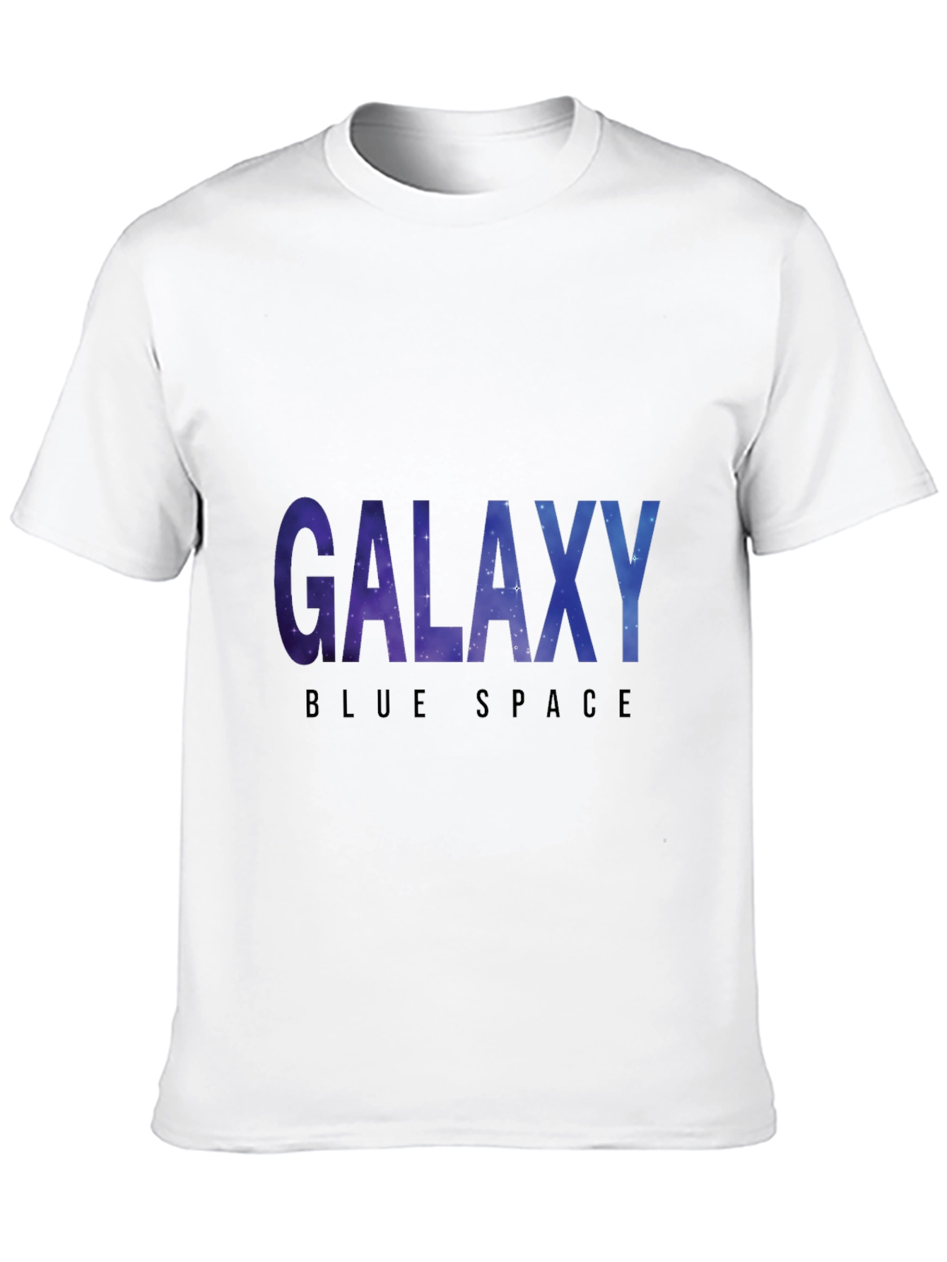 Galaxy Blue Space Black T-Shirt