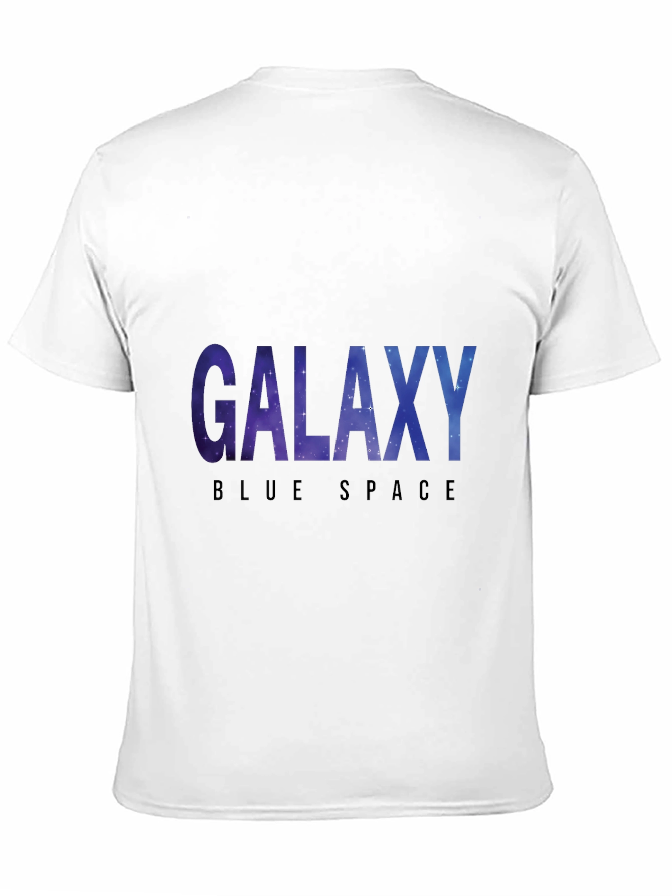 Galaxy Blue Space Black T-Shirt