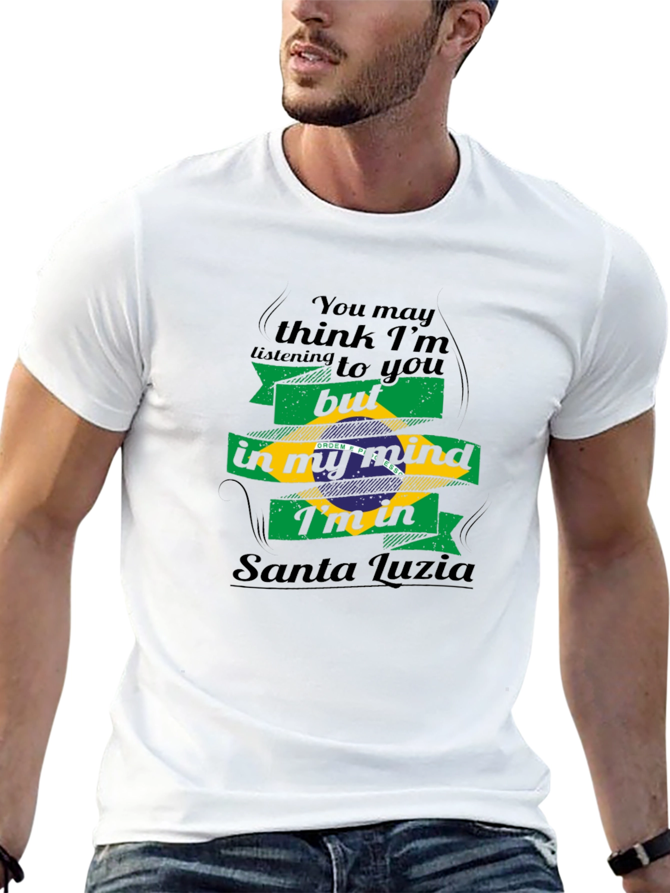 Santa Luzia Brazil Flag Mind T-Shirt