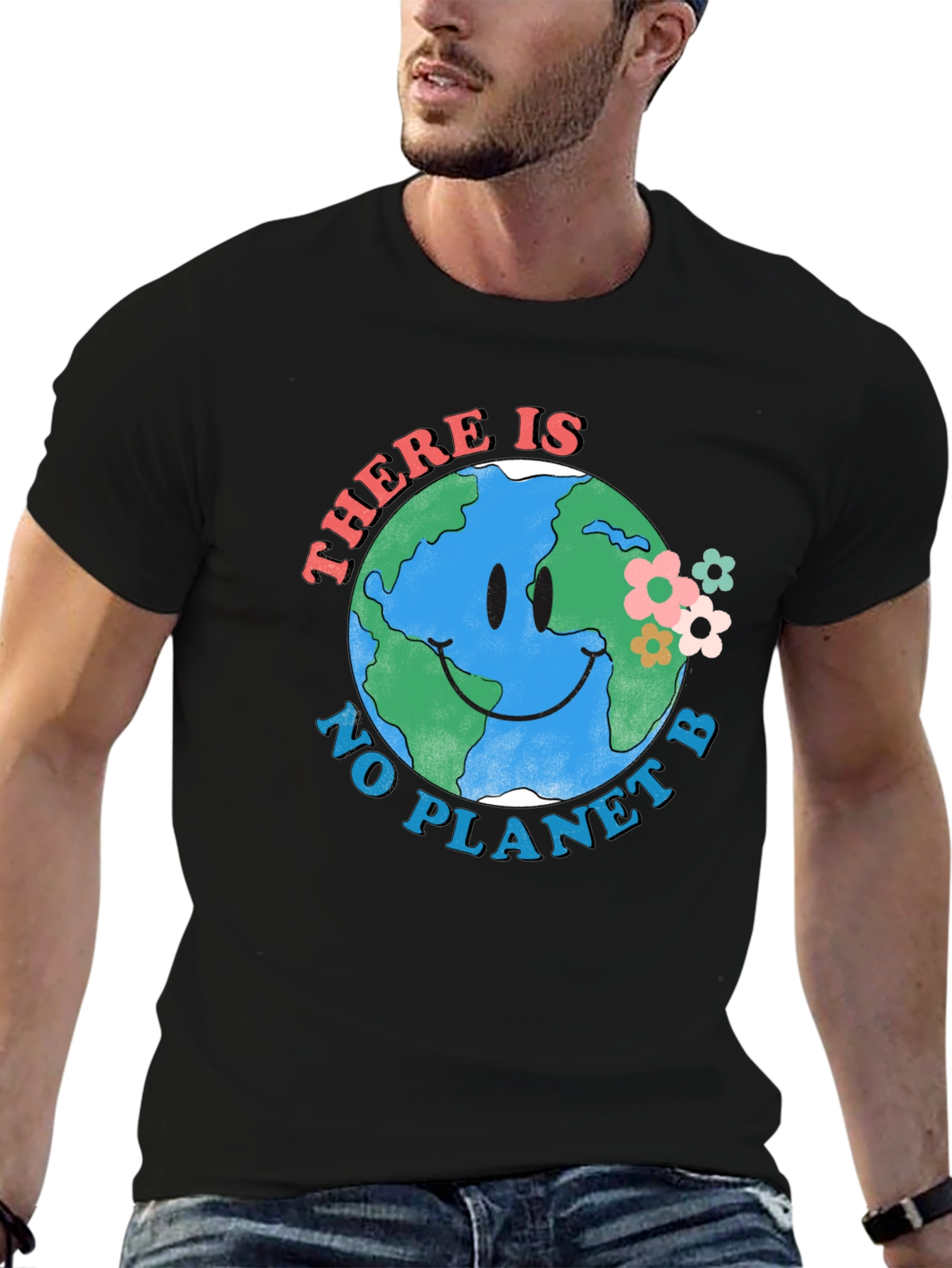 Earth Smiley Graphic Tee - No Planet B