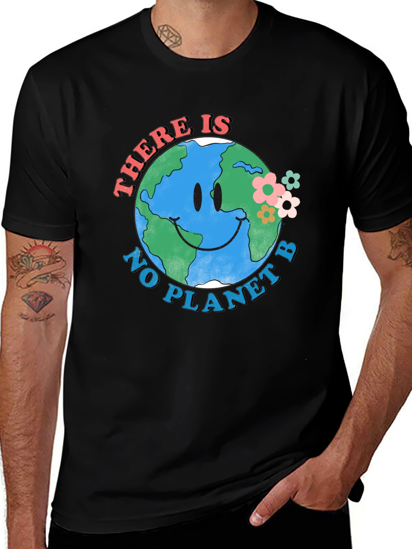 Earth Smiley Graphic Tee - No Planet B