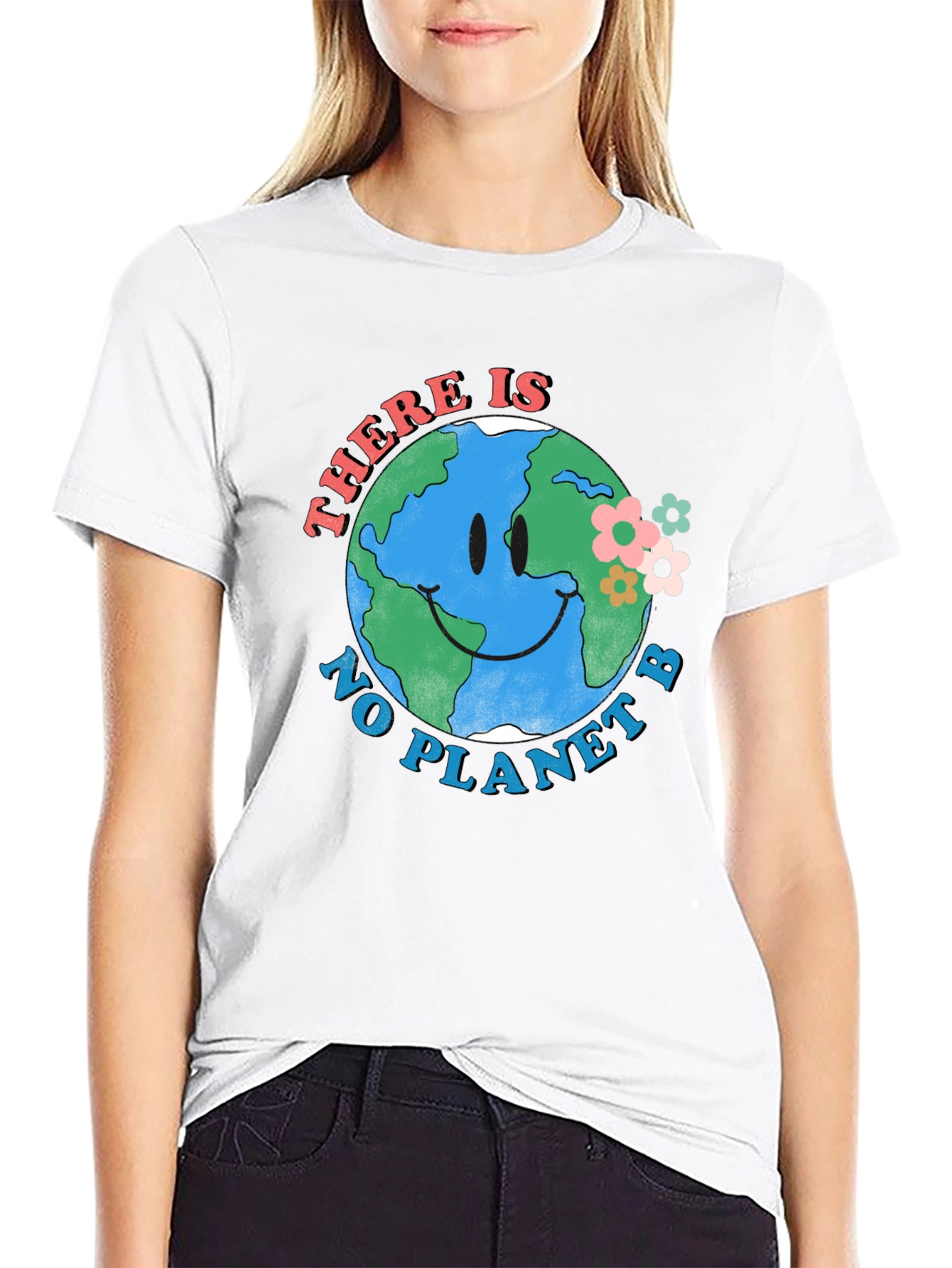 Earth Smiley Graphic Tee - No Planet B