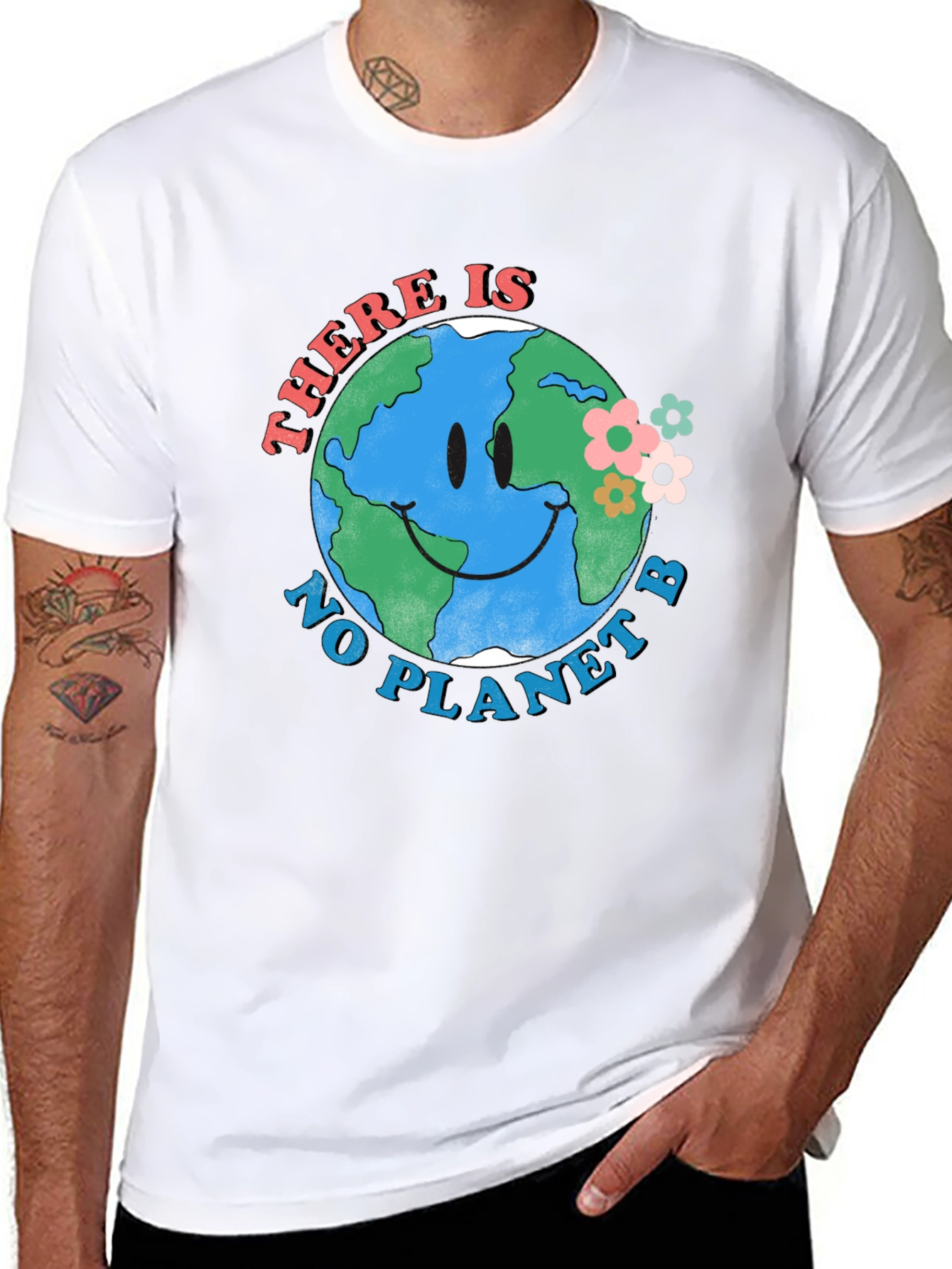 Earth Smiley Graphic Tee - No Planet B