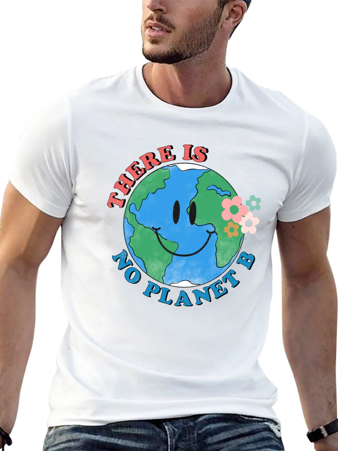 Earth Smiley Graphic Tee - No Planet B