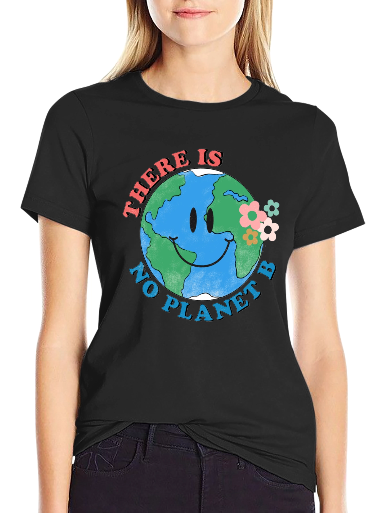 Earth Smiley Graphic Tee - No Planet B