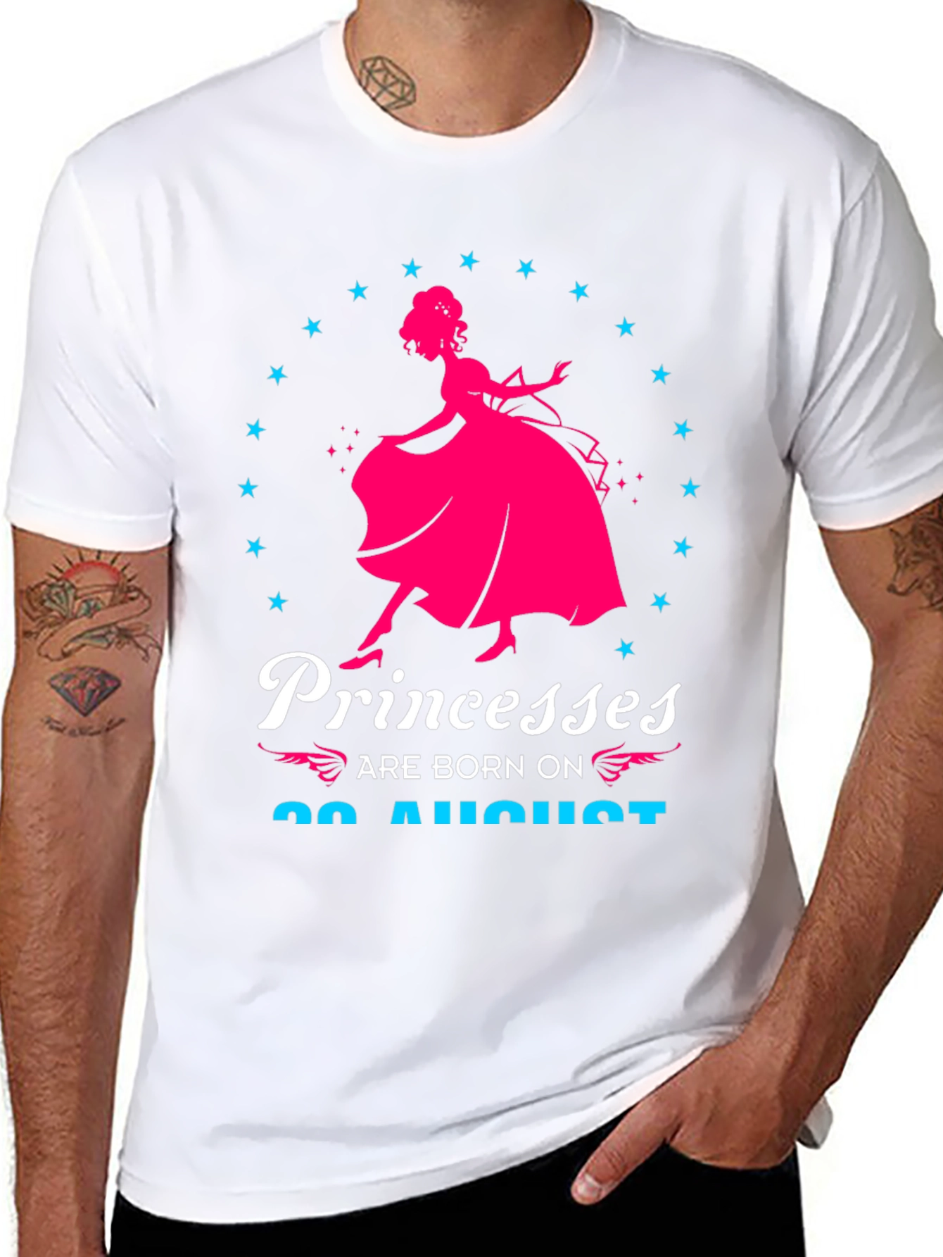 Princesses Are Born On August T-Shirt