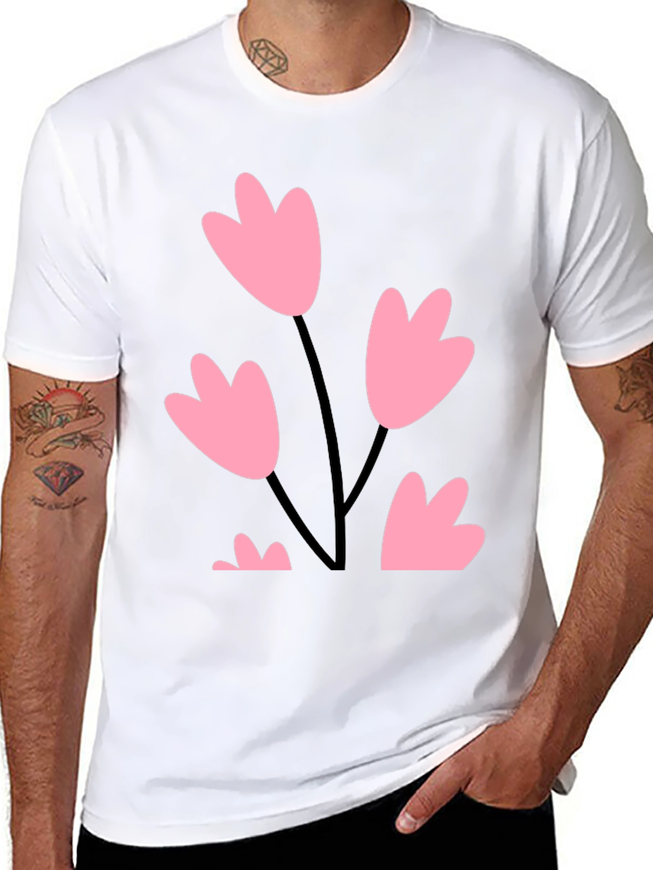 Floral Graphic Print Tee - Soft Style