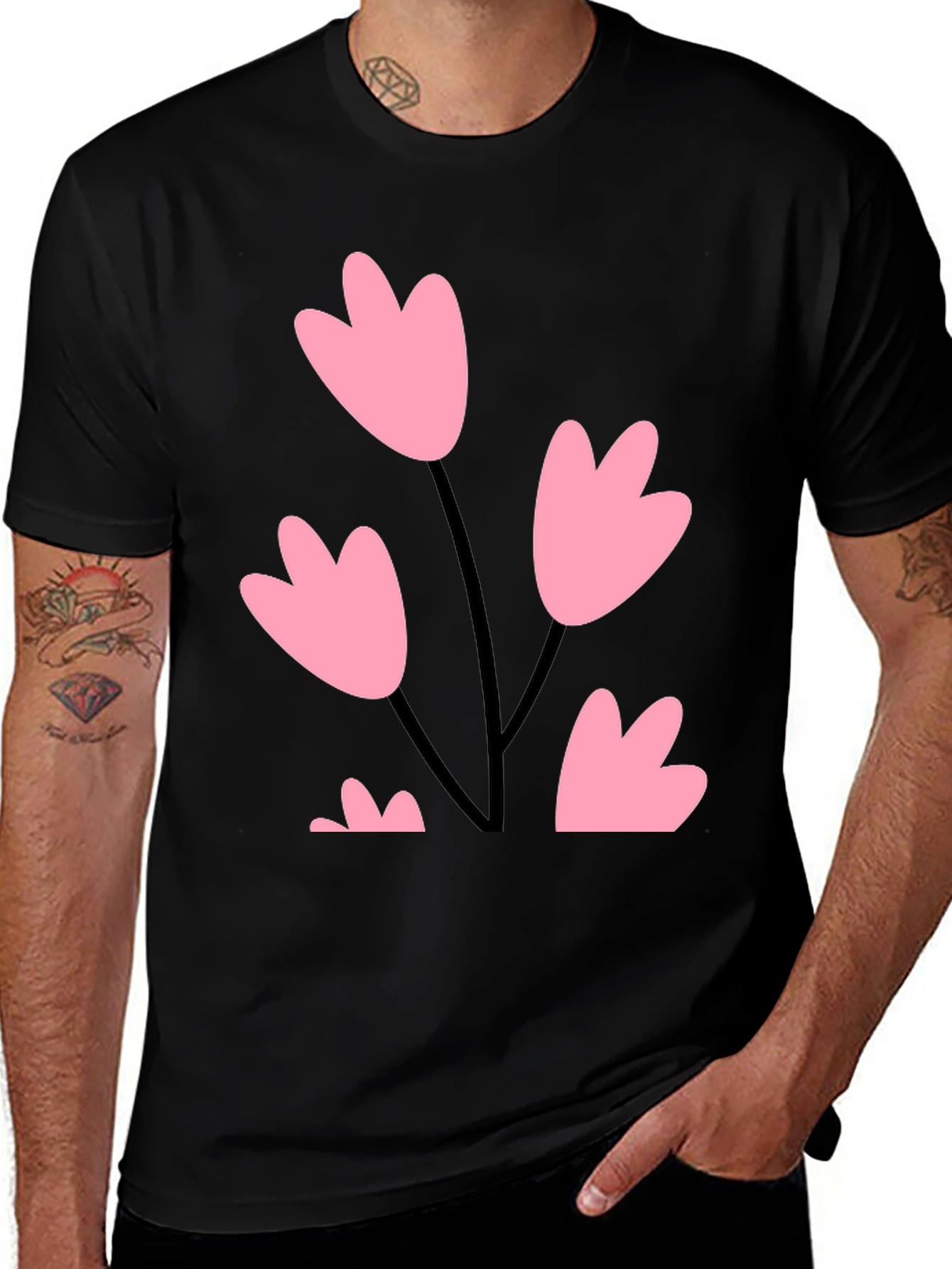 Floral Graphic Print Tee - Soft Style