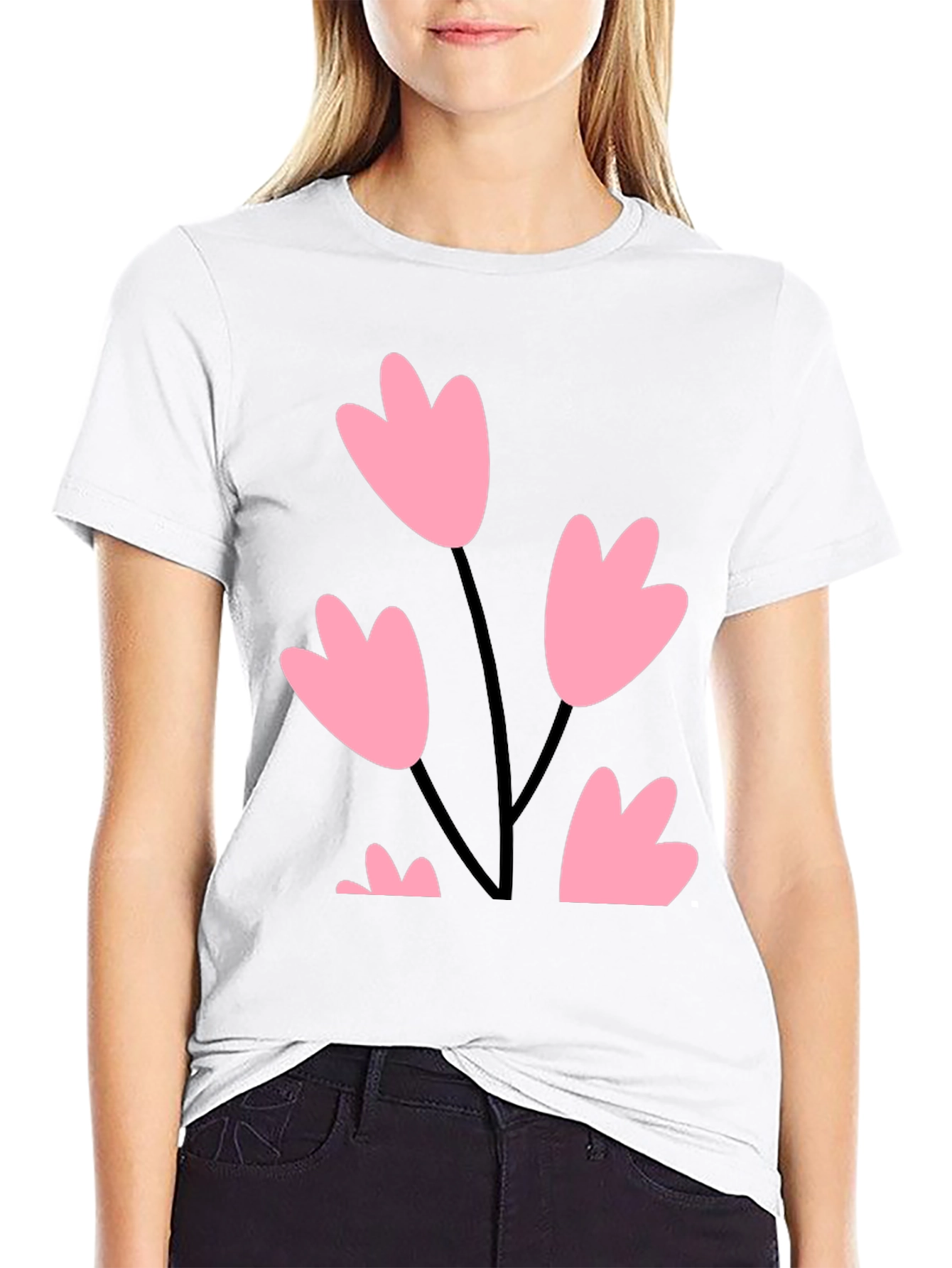 Floral Graphic Print Tee - Soft Style