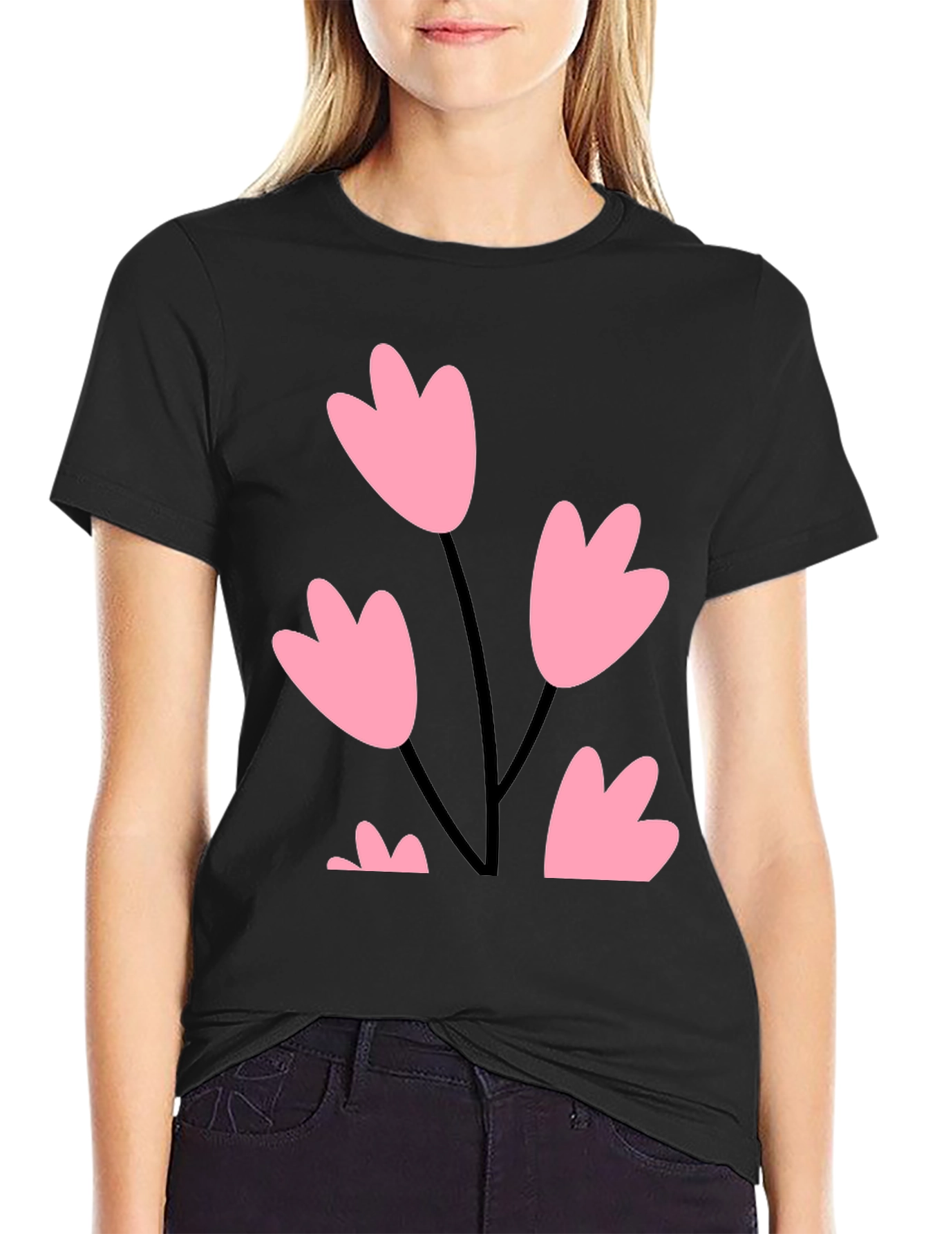 Floral Graphic Print Tee - Soft Style