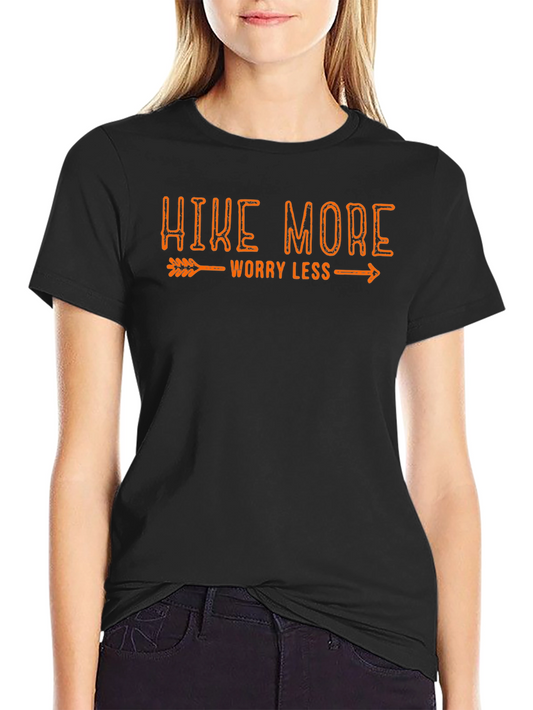 Hike More Worry Less Black Tee