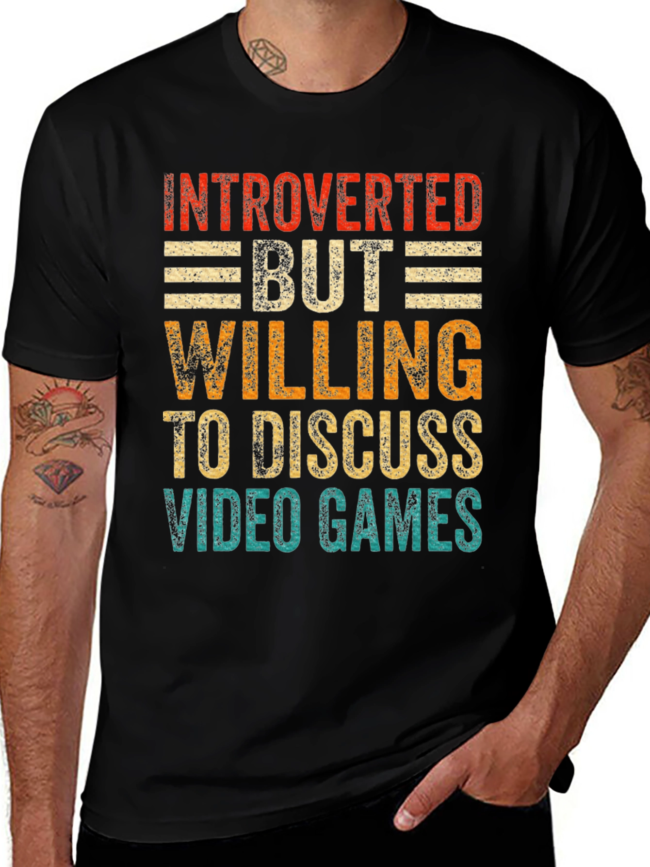 Introverted Gamer Tee: Discuss Video Games