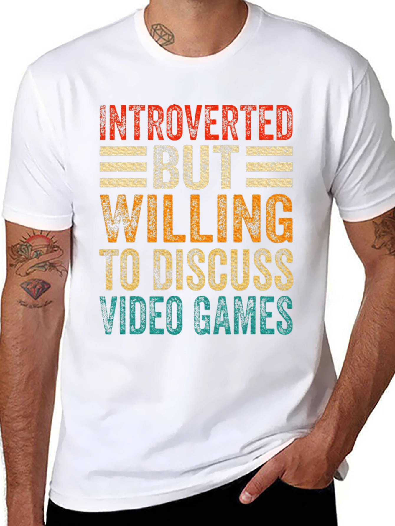 Introverted Gamer Tee: Discuss Video Games