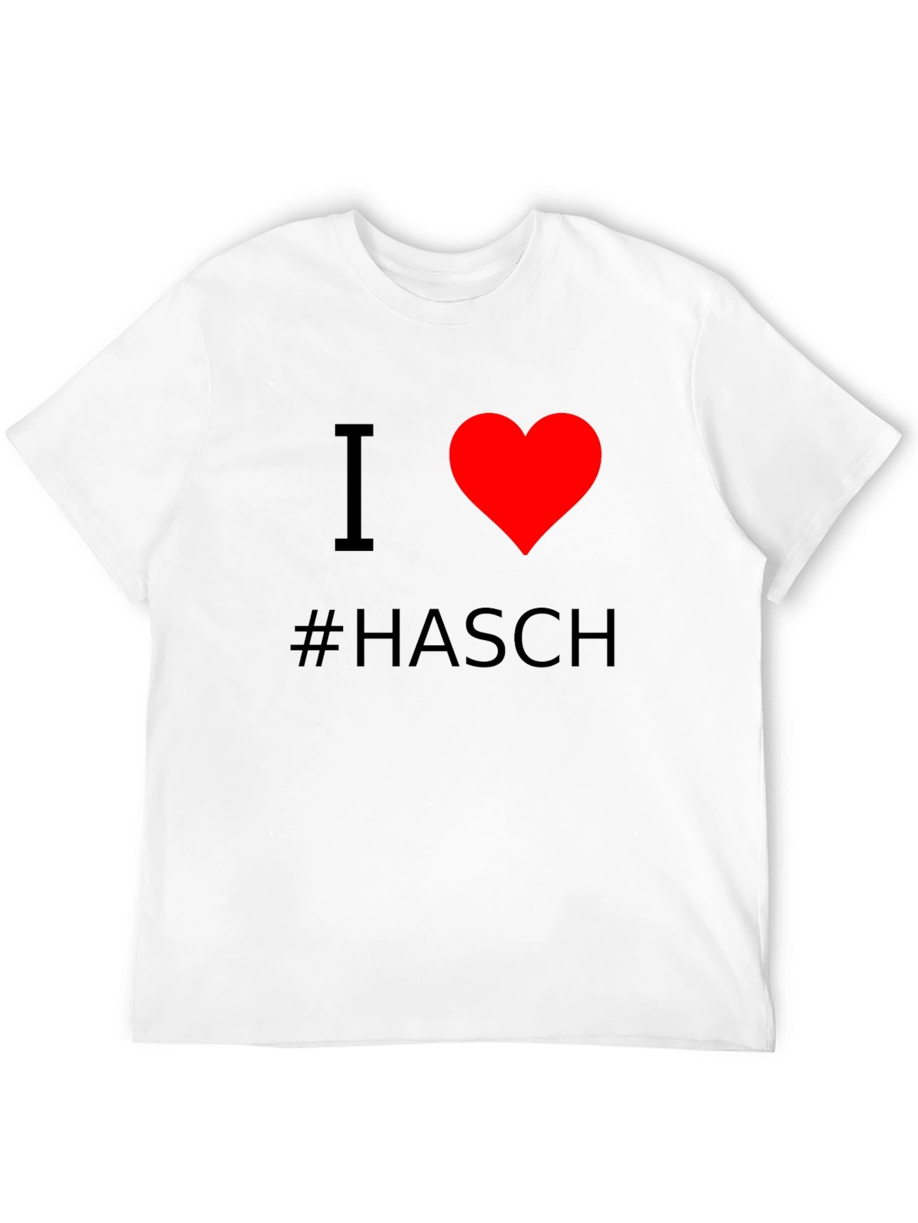 I Heart #Hasch T-Shirt - Black Cotton Casual Tee