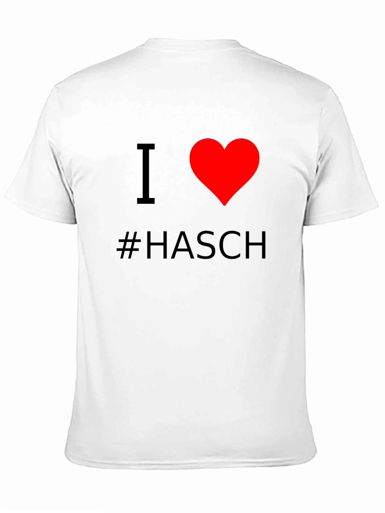I Heart #Hasch T-Shirt - Black Cotton Casual Tee