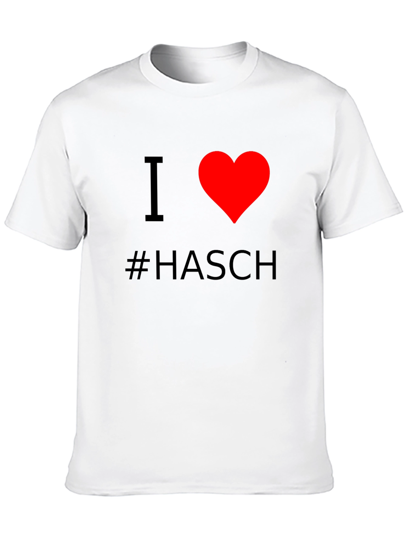 I Heart #Hasch T-Shirt - Black Cotton Casual Tee