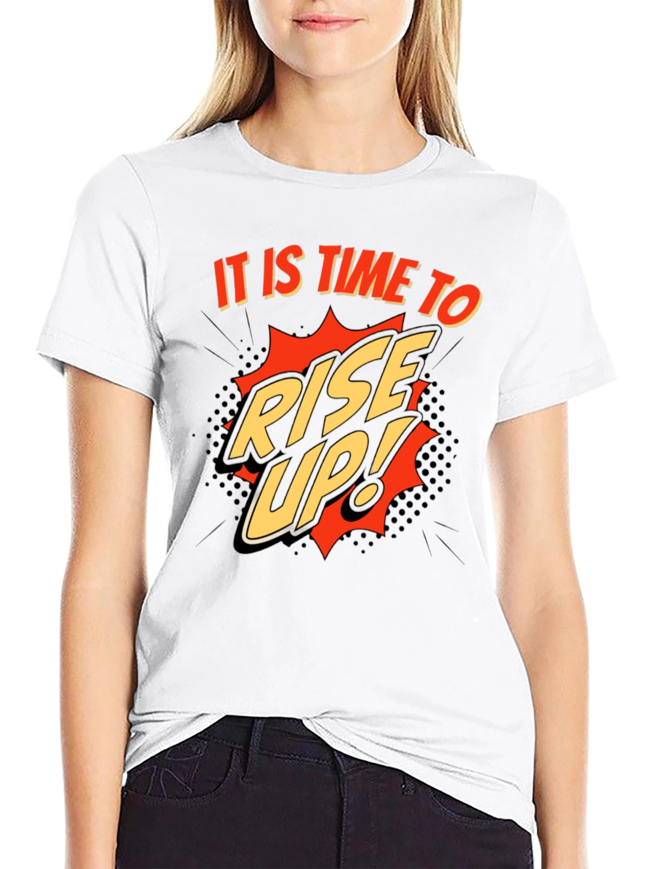 Rise Up! Graphic Print Crew Neck T-Shirt