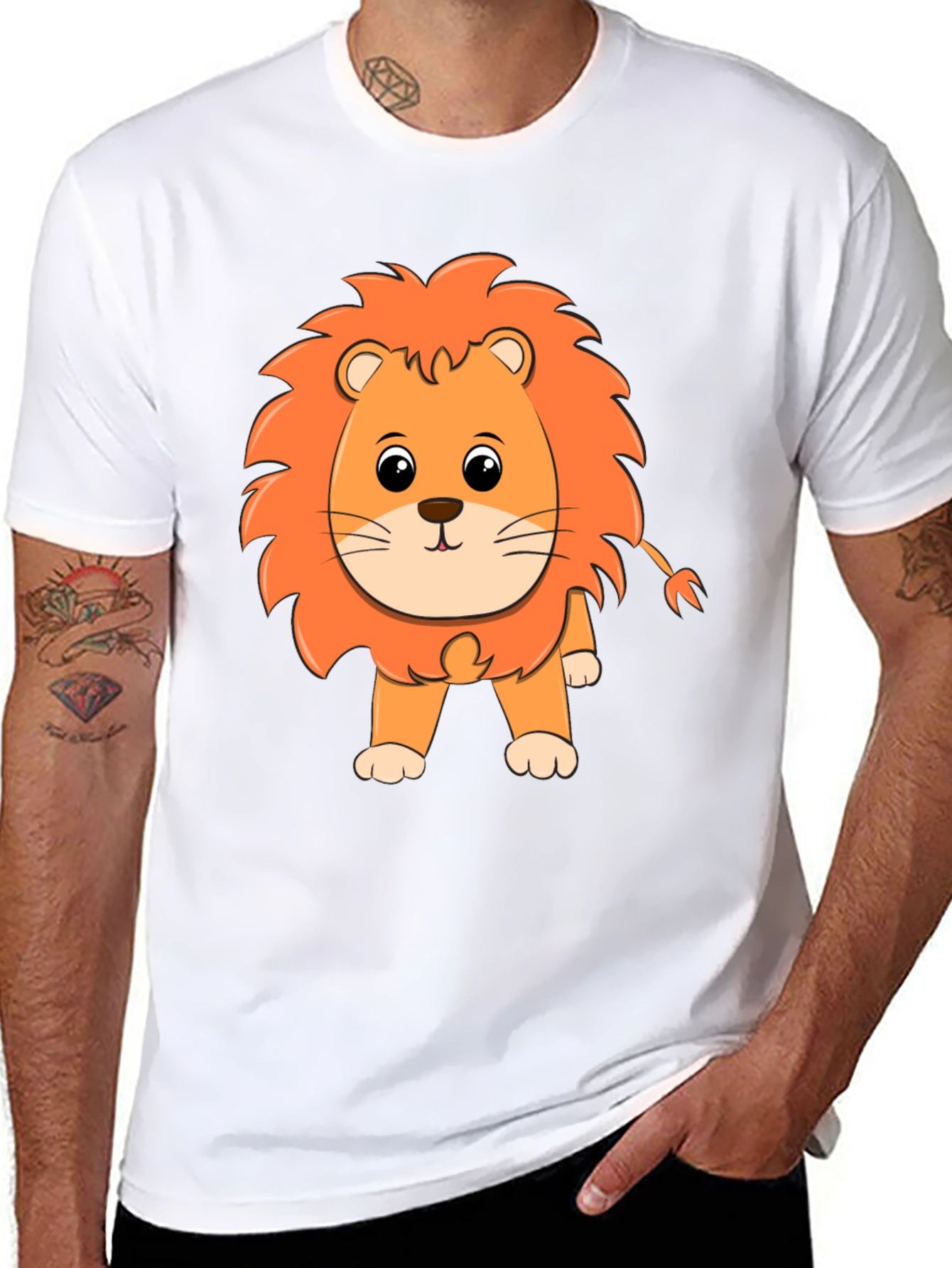 Lion Graphic Black T-Shirt
