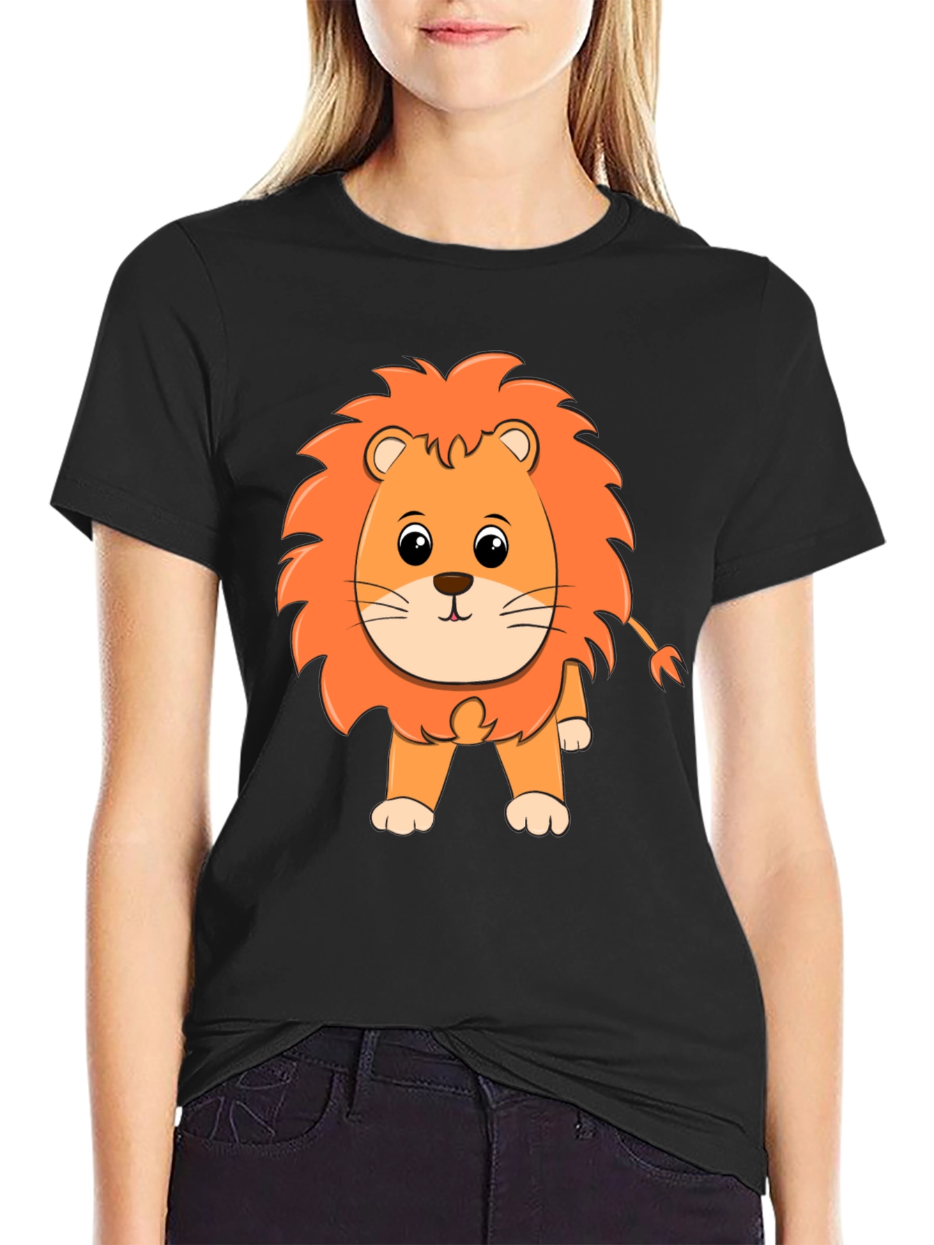 Lion Graphic Black T-Shirt