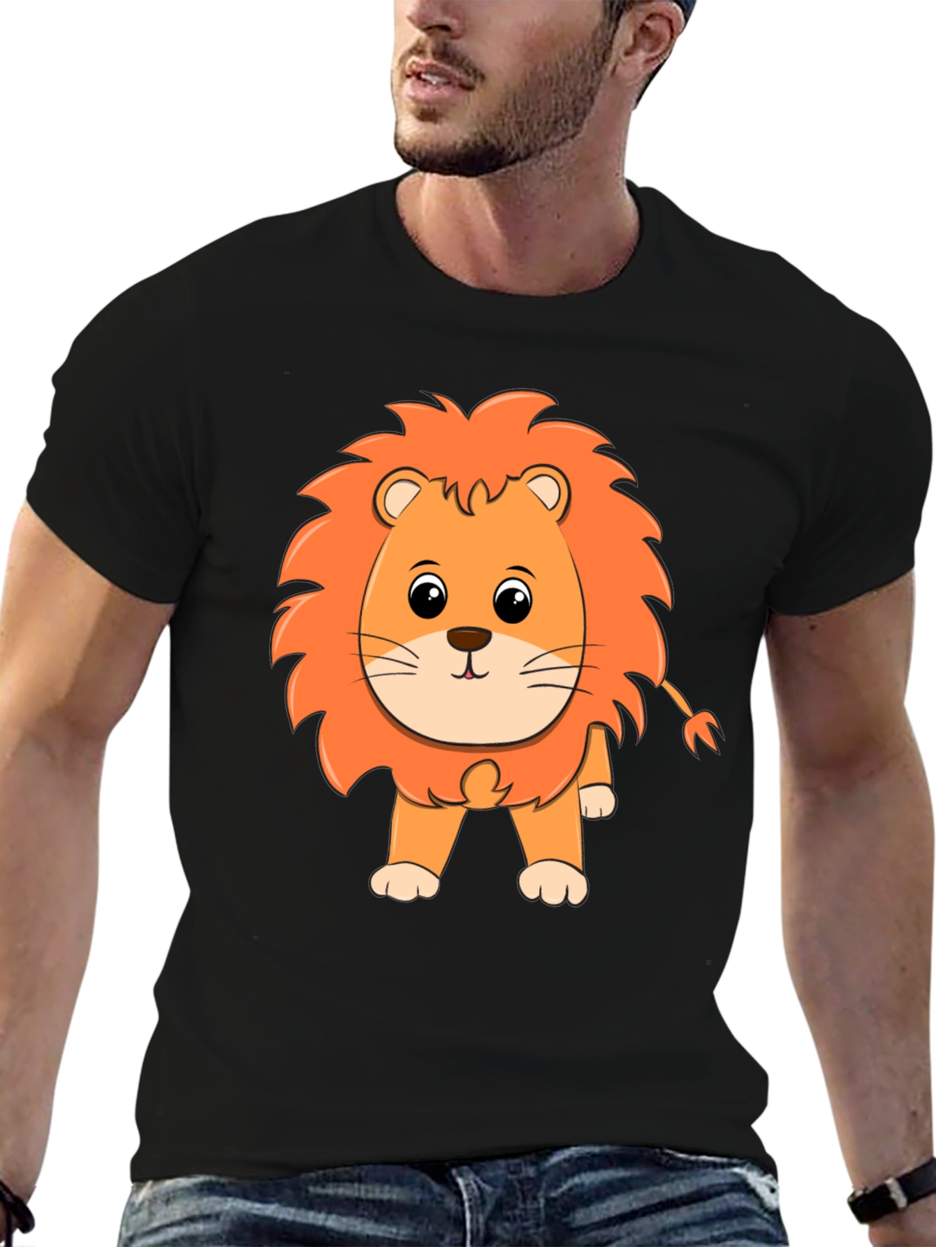 Lion Graphic Black T-Shirt