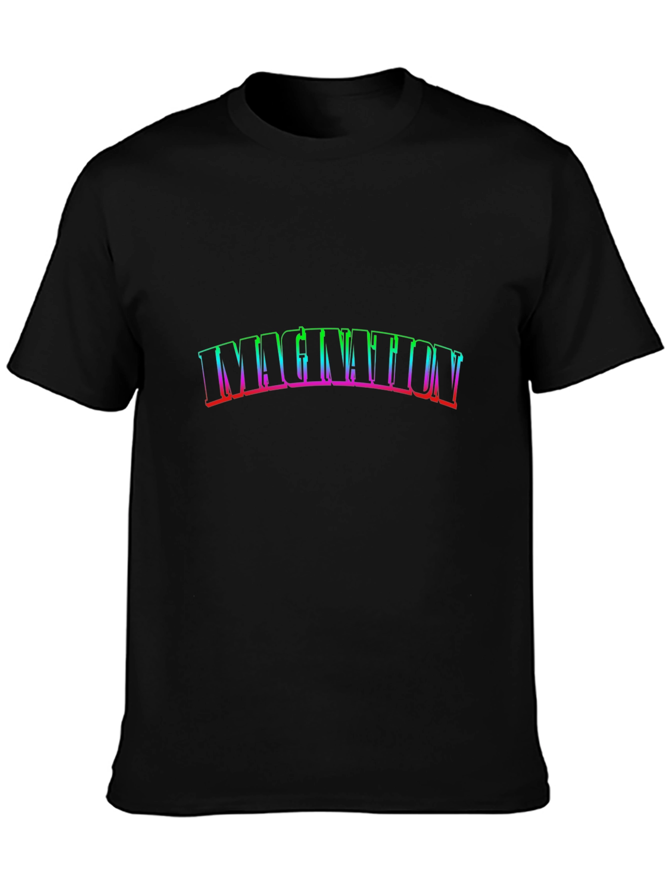 Imagination Rainbow Graphic Black T-Shirt