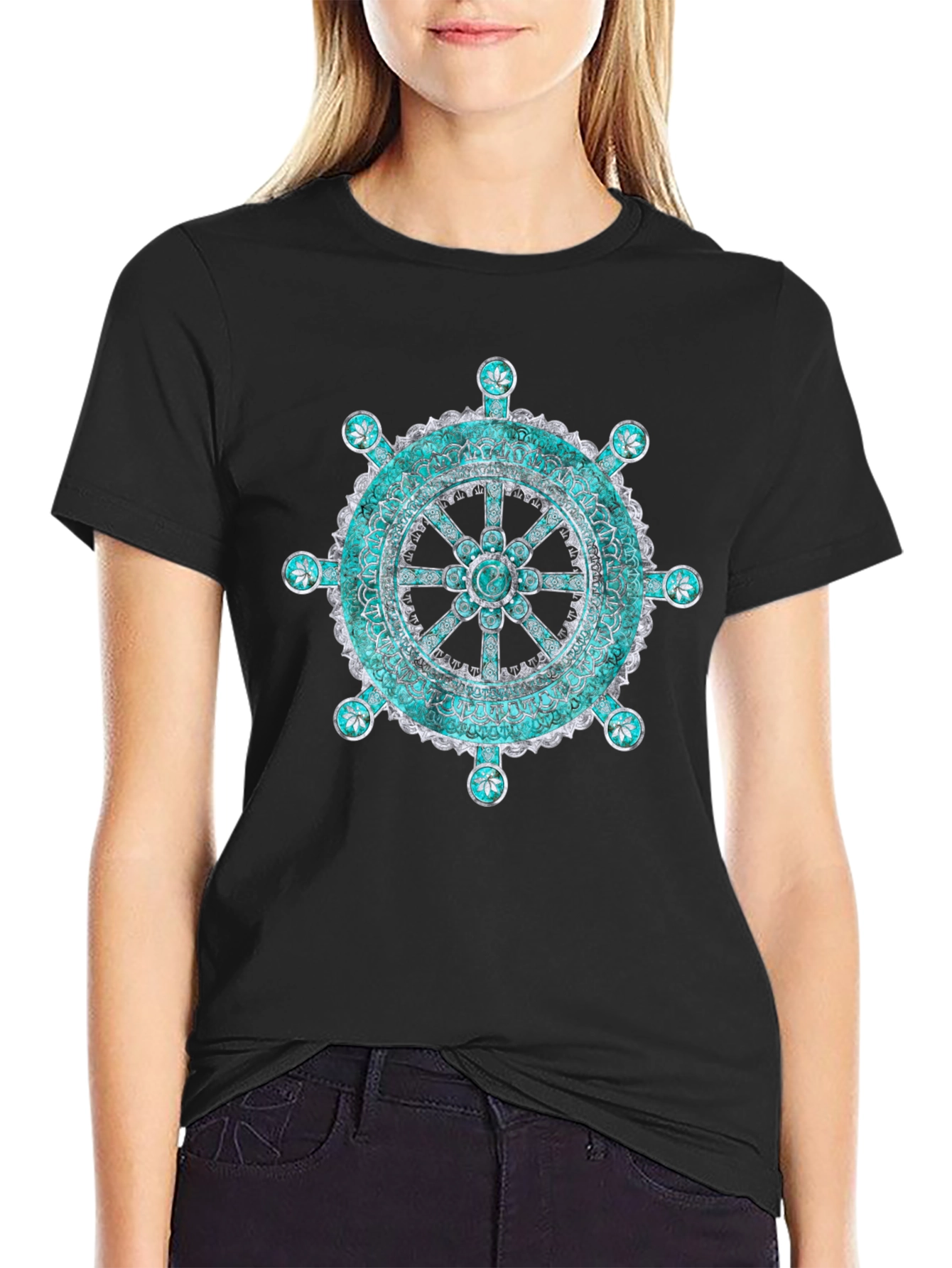 Mandala Wheel Graphic T-Shirt