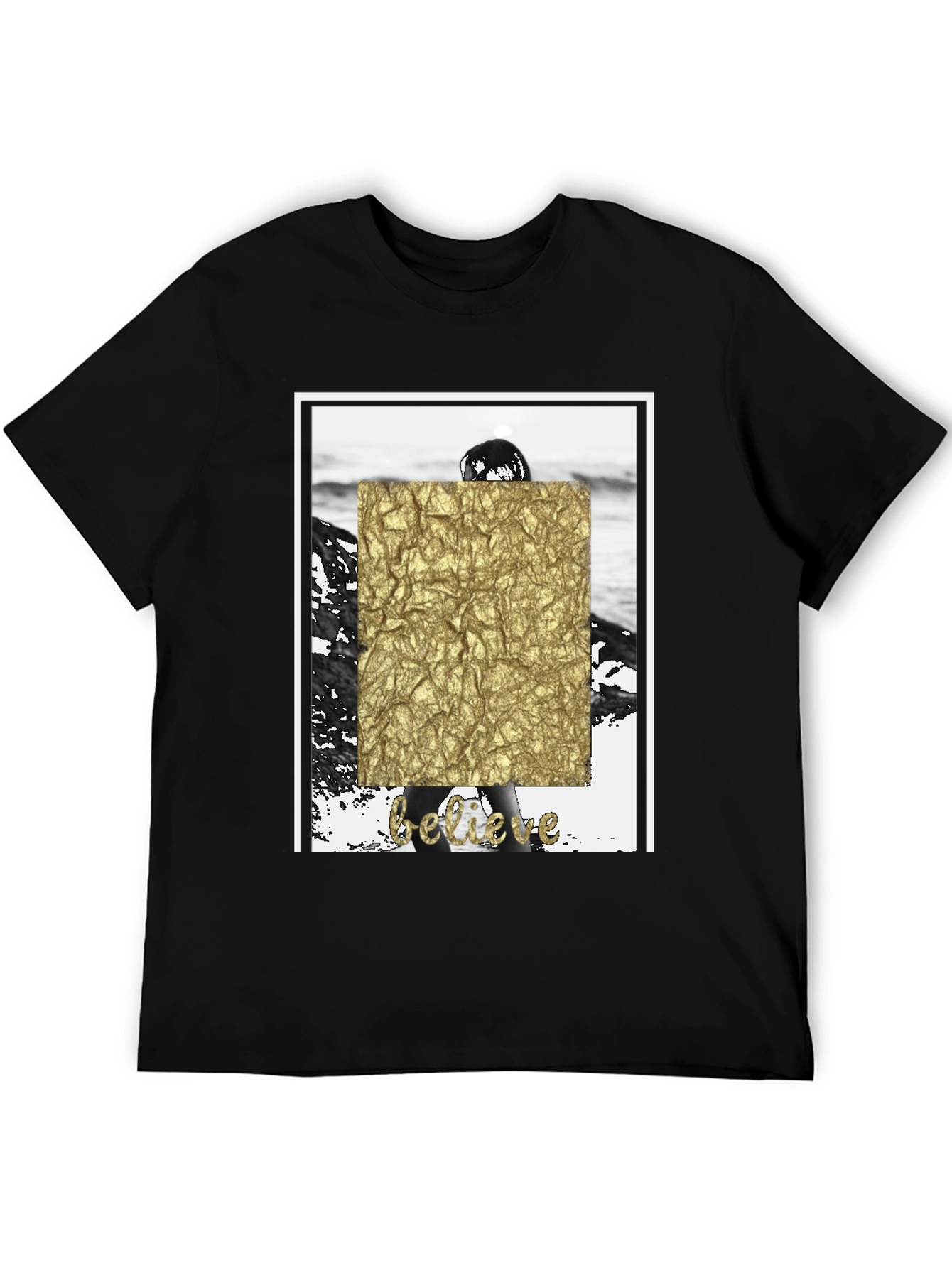 Believe Graphic T-Shirt - Stylish Black Tee