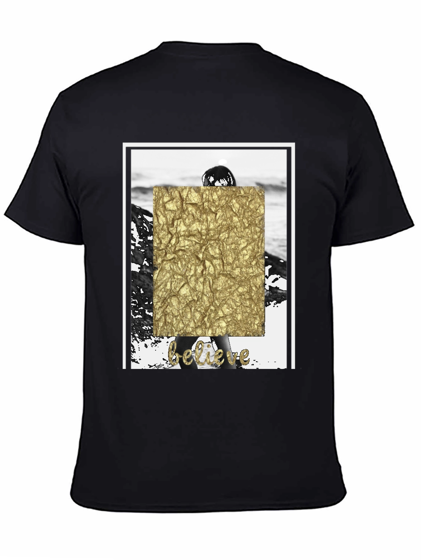 Believe Graphic T-Shirt - Stylish Black Tee