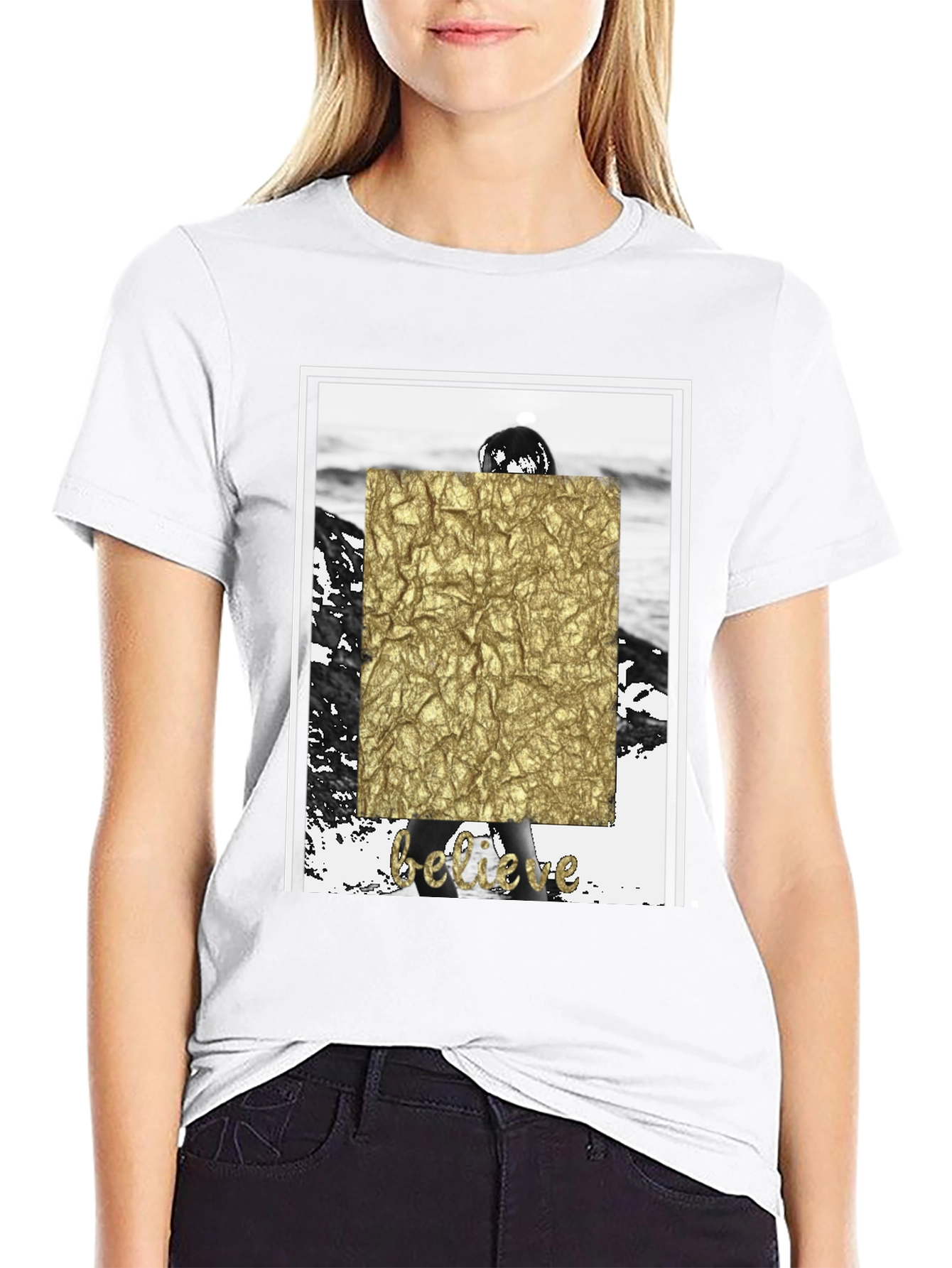 Believe Graphic T-Shirt - Stylish Black Tee