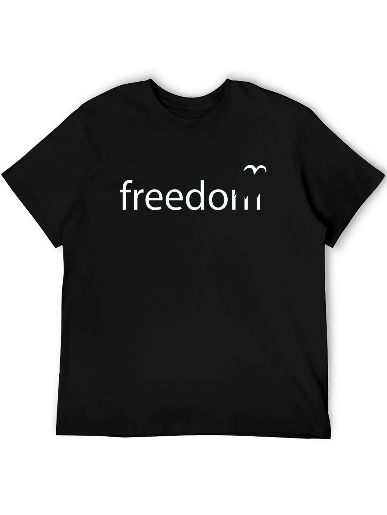 Freedom Birds Graphic Tee - Black Cotton T-Shirt