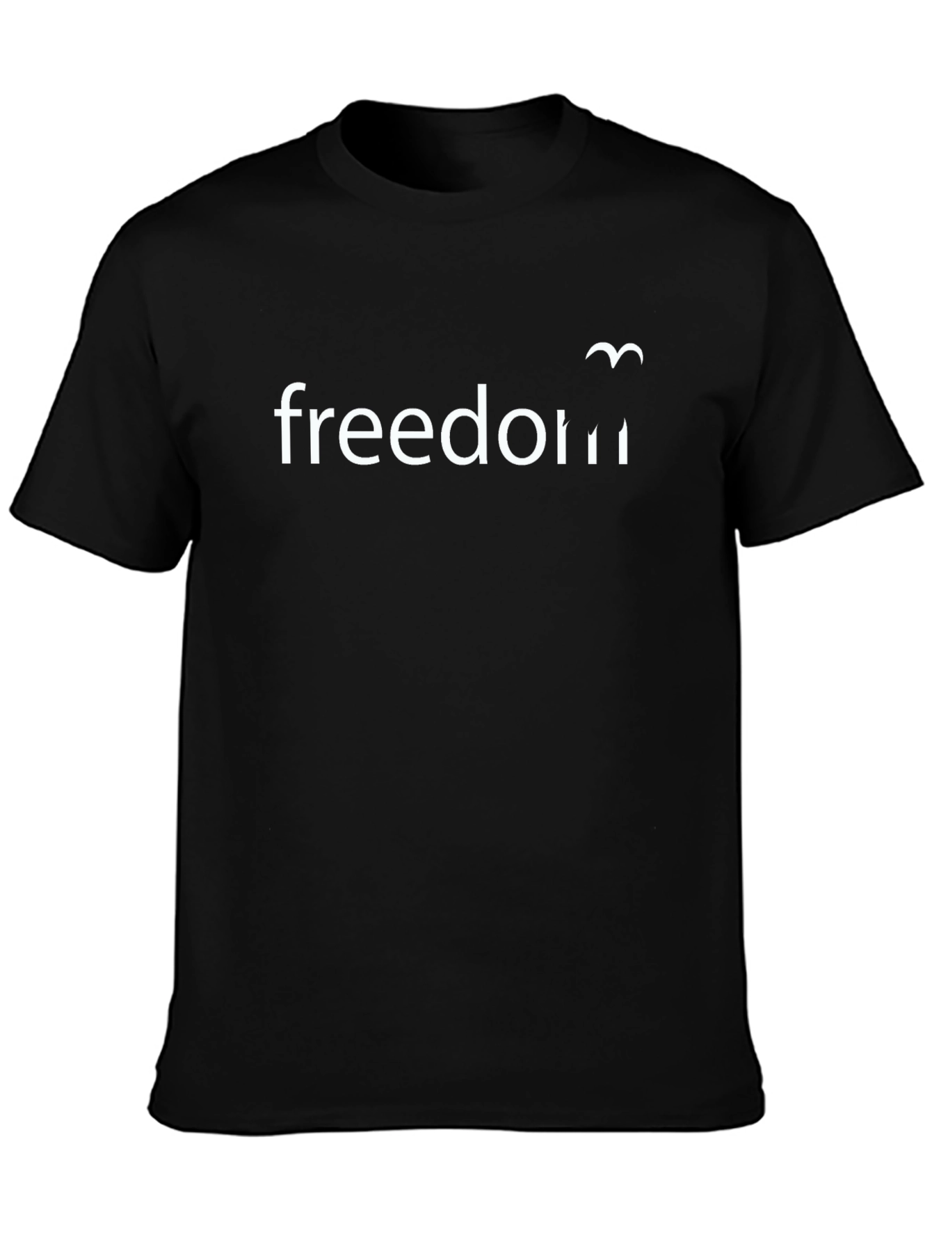 Freedom Birds Graphic Tee - Black Cotton T-Shirt