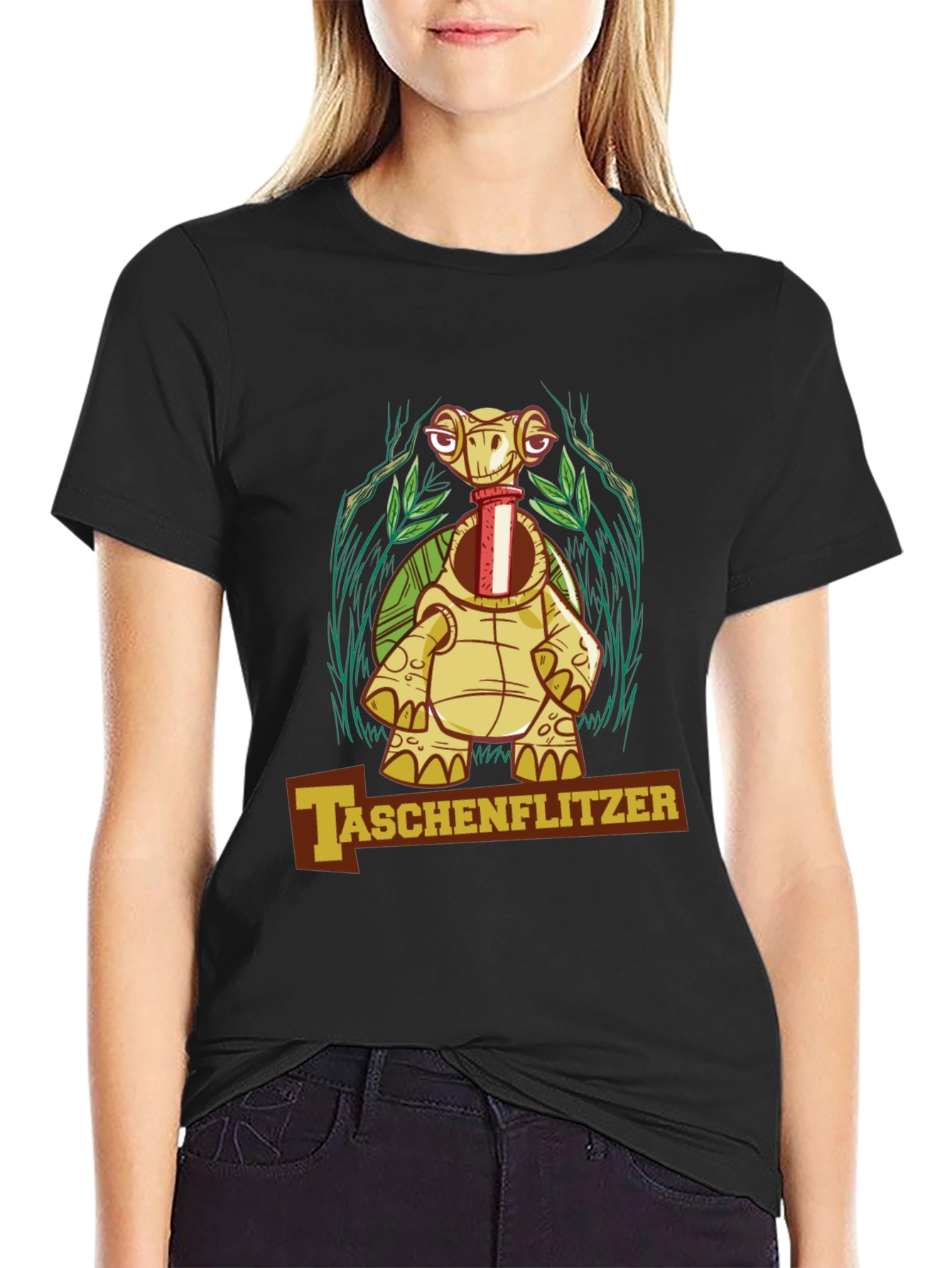 Taschenflitzer Turtle Graphic Black T-Shirt