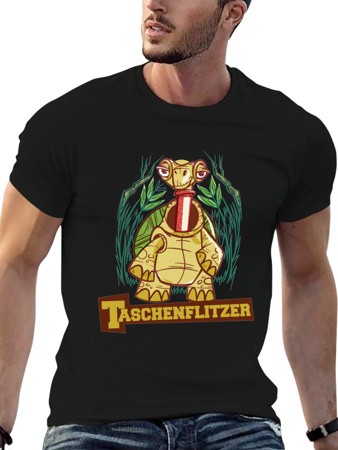 Taschenflitzer Turtle Graphic Black T-Shirt