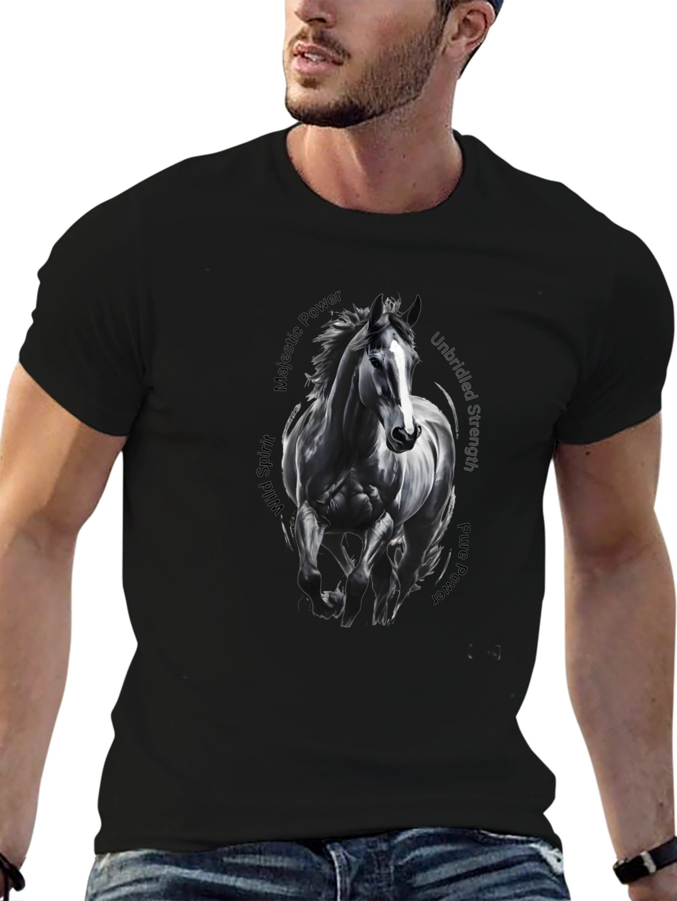 Majestic Horse Graphic Tee - Wild Spirit T-Shirt