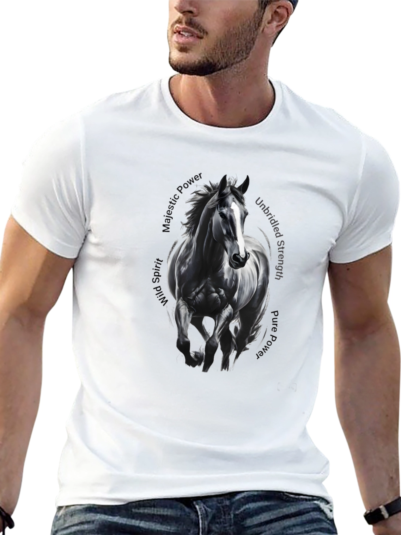 Majestic Horse Graphic Tee - Wild Spirit T-Shirt