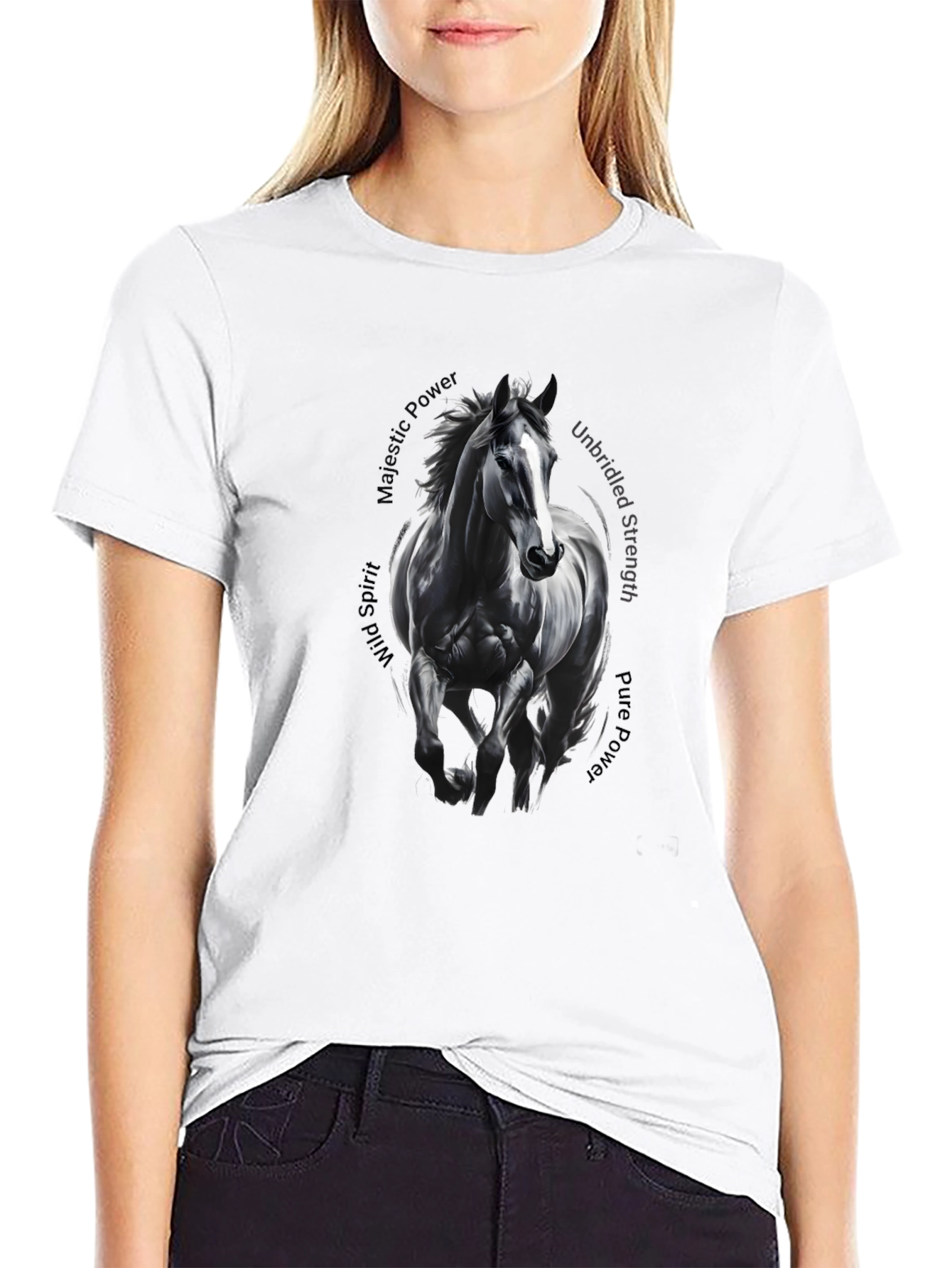Majestic Horse Graphic Tee - Wild Spirit T-Shirt