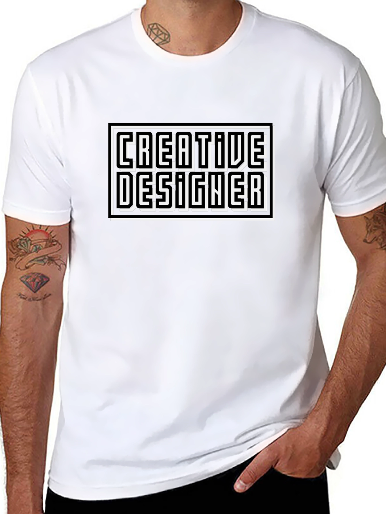 Creative Designer Black T-Shirt