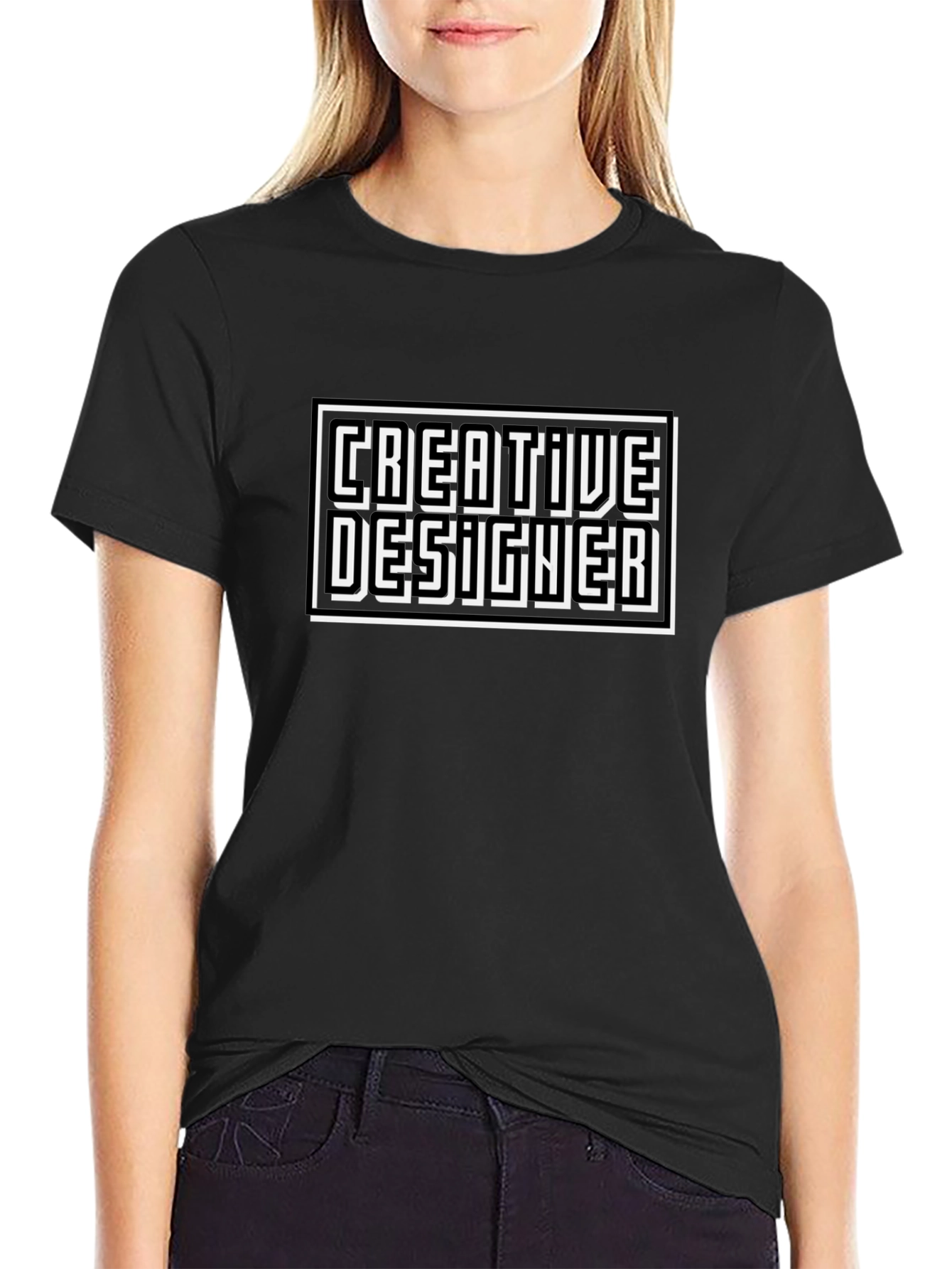 Creative Designer Black T-Shirt