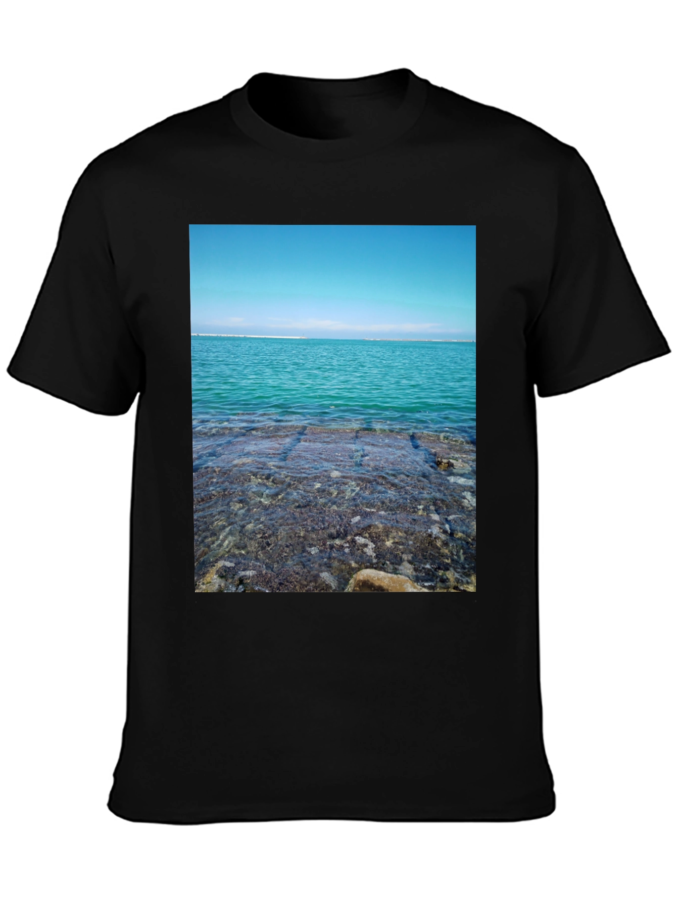 Ocean View Black T-Shirt