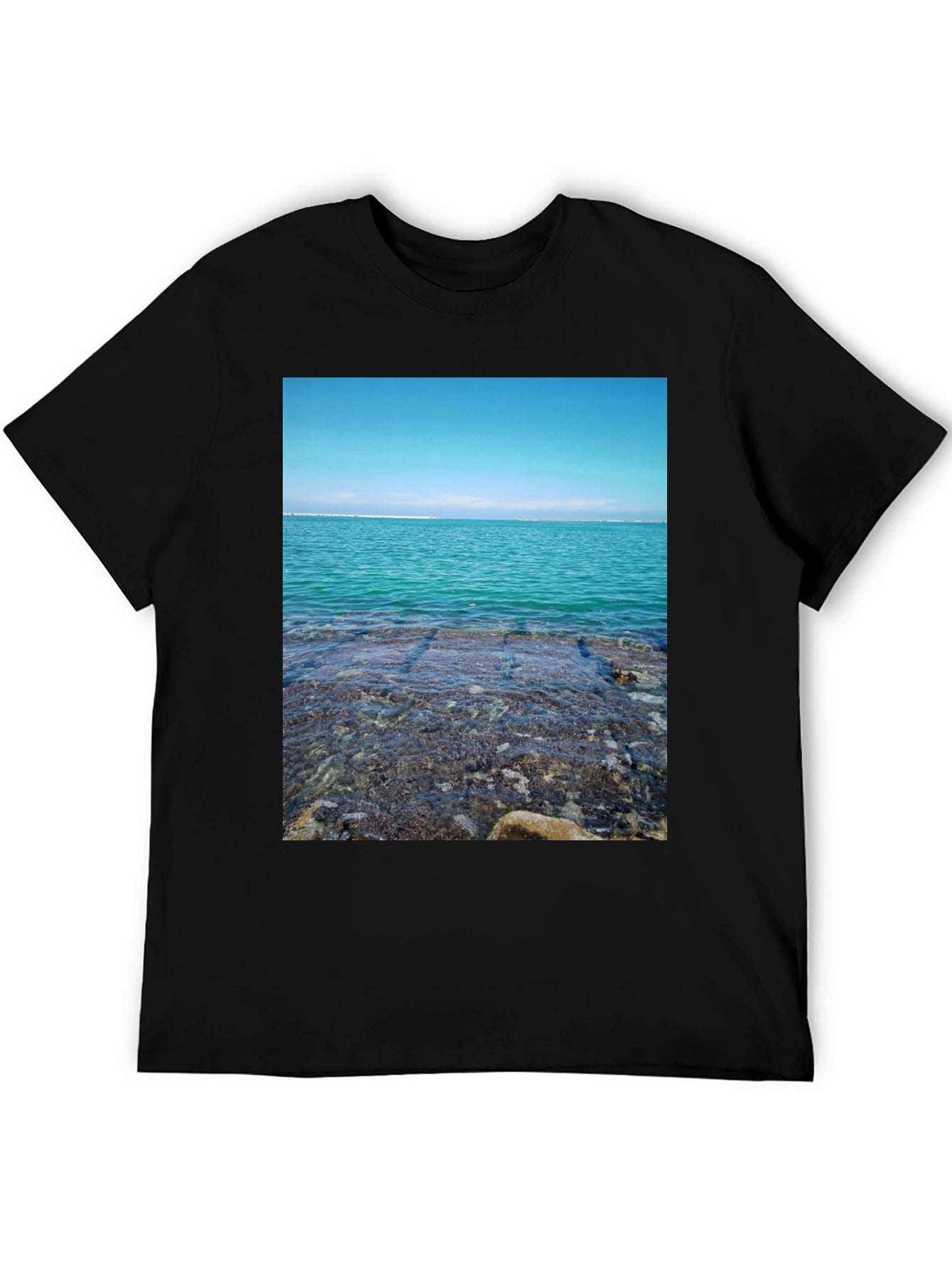 Ocean View Black T-Shirt