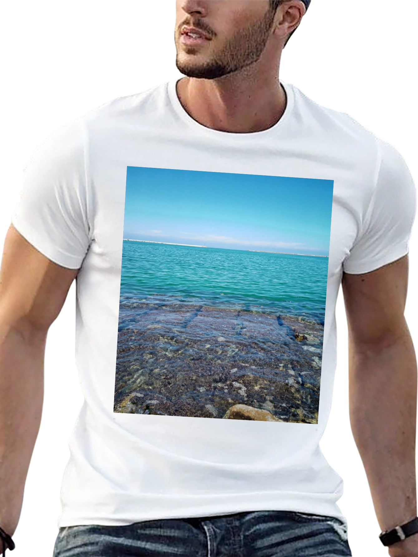 Ocean View Black T-Shirt